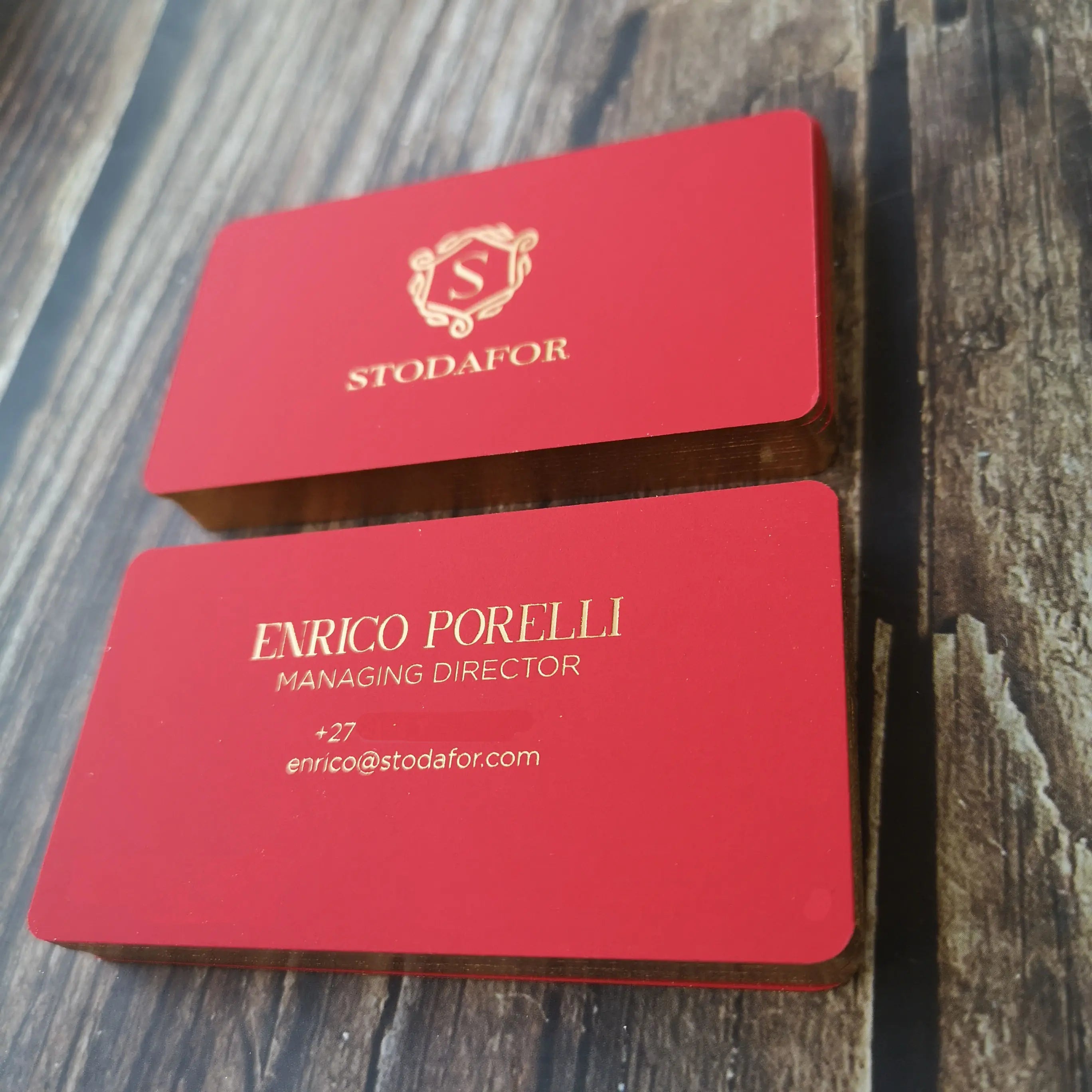 Soft Touch Craft Business Cards Hot Foil Stamping NUOERP INC