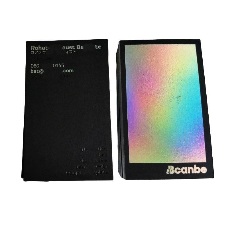 Hologram gold foil stamping paper business cards with edge foil NUOERP INC