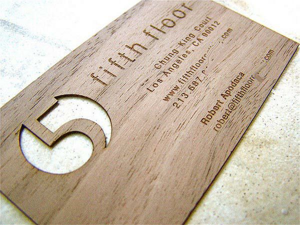 Wood Business Cards, Dark NUOERP INC
