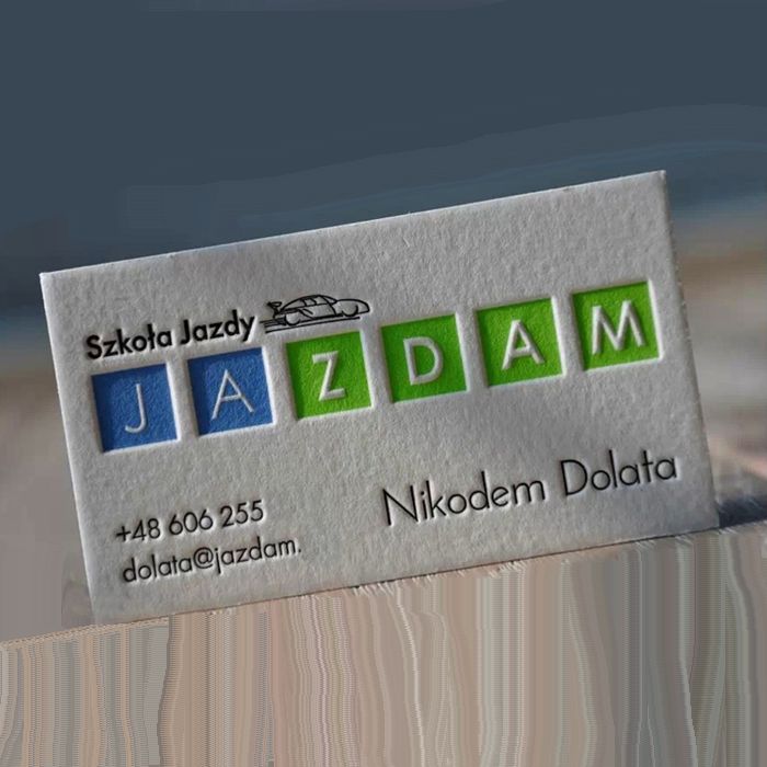 Debossed business card cotton paper name card, foreign languages NUOERP INC