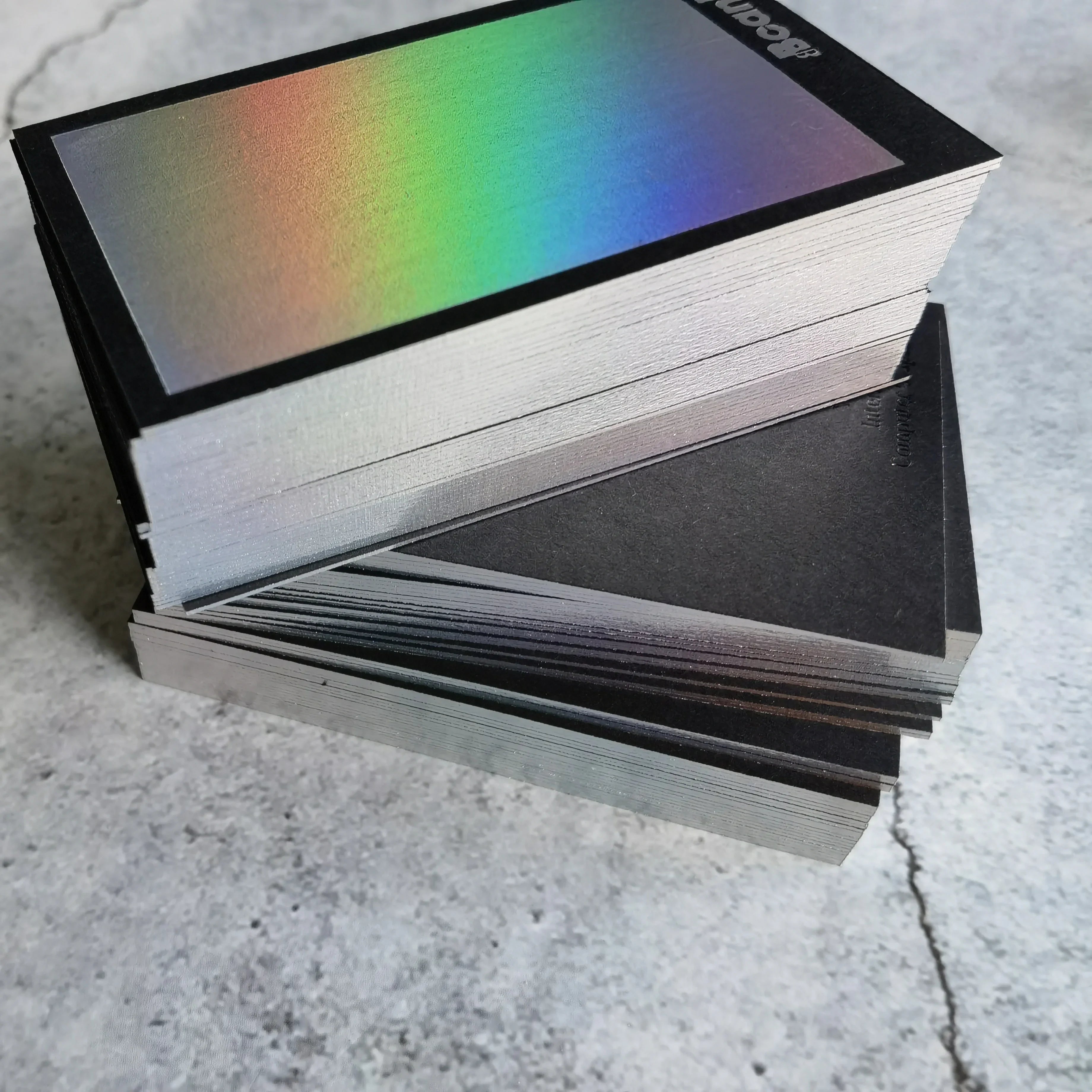 Hologram gold foil stamping paper business cards with edge foil NUOERP INC