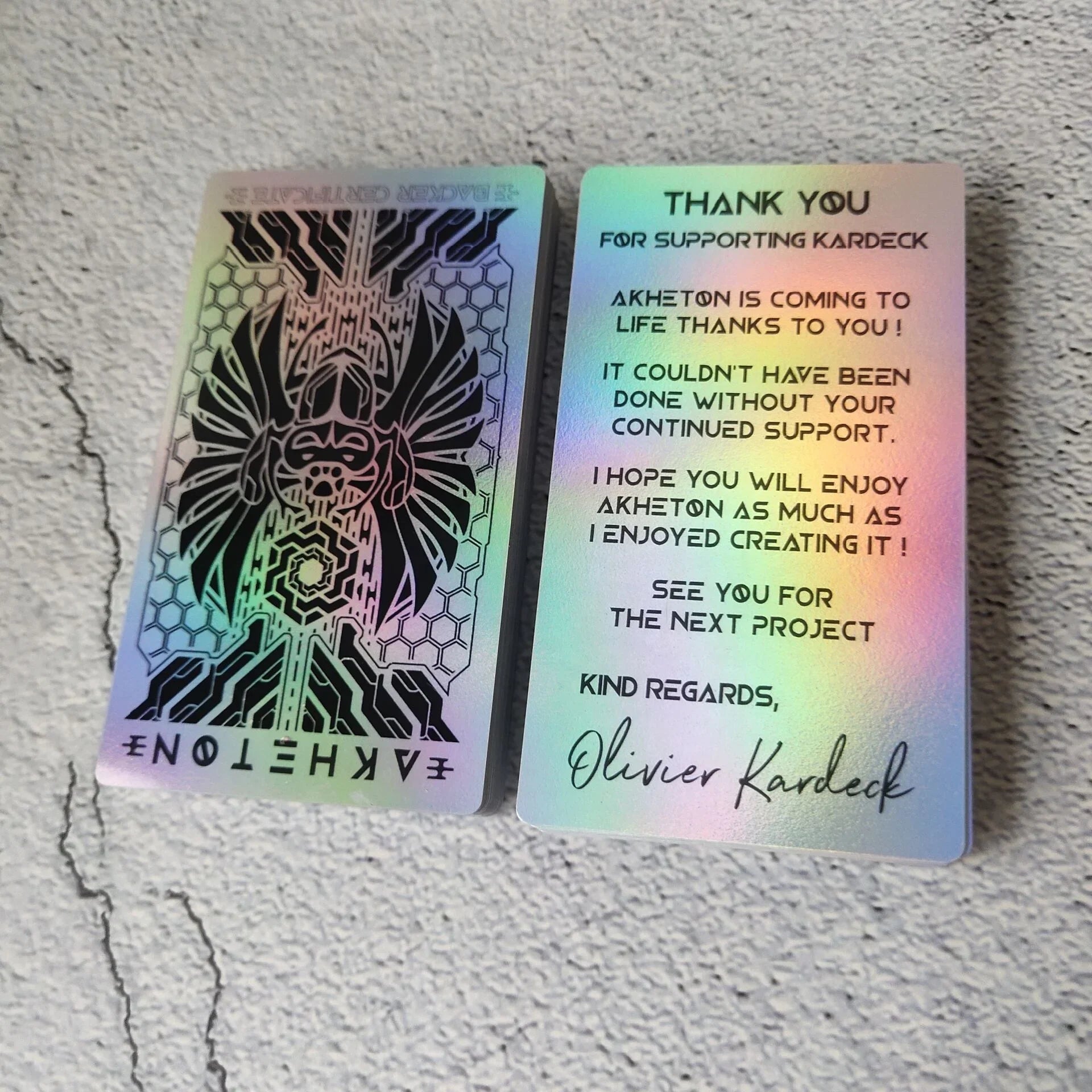 iridescent Effect Metallic Ink Plastic Cards Shining Holographic PVC Business Card NUOERP INC