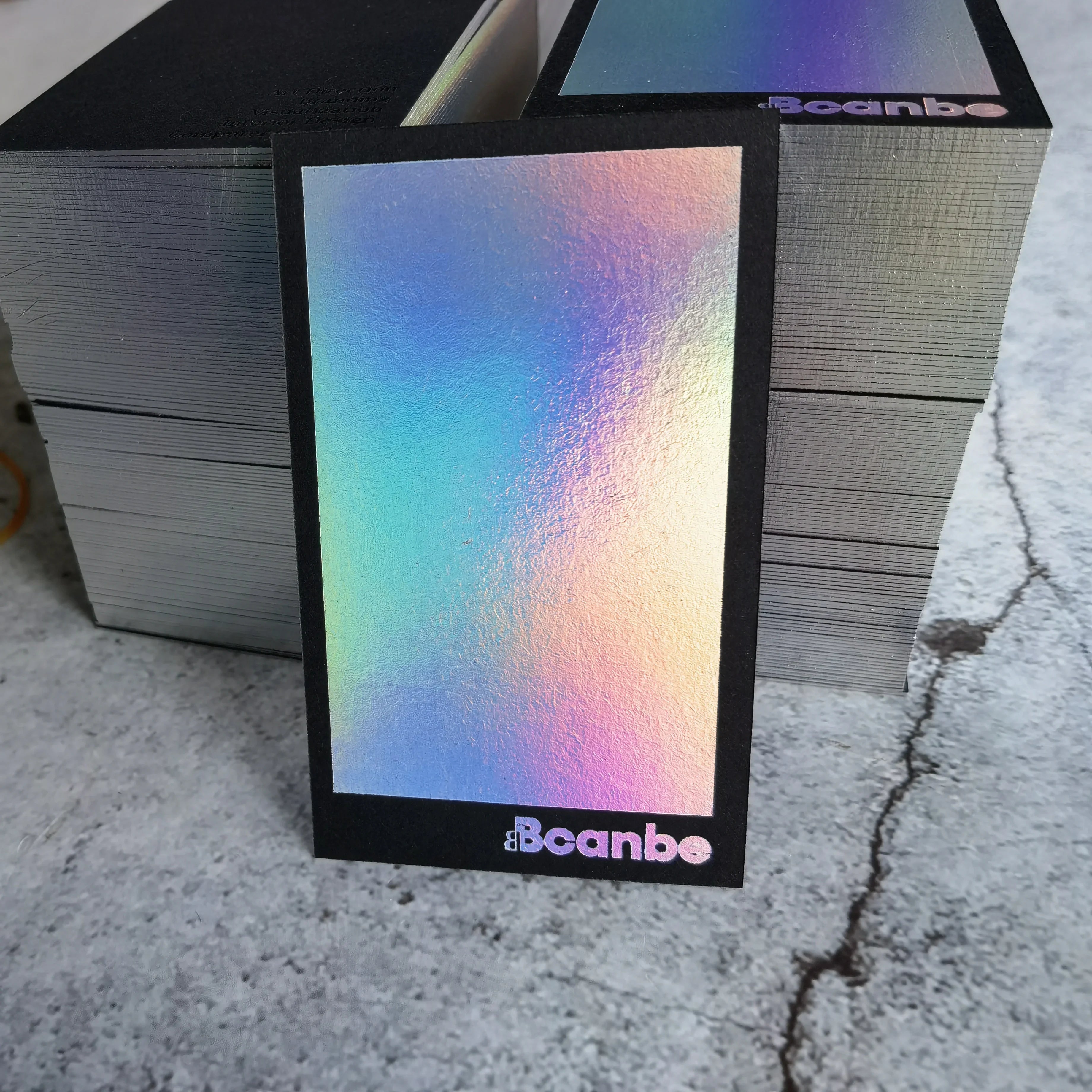 Hologram gold foil stamping paper business cards with edge foil NUOERP INC
