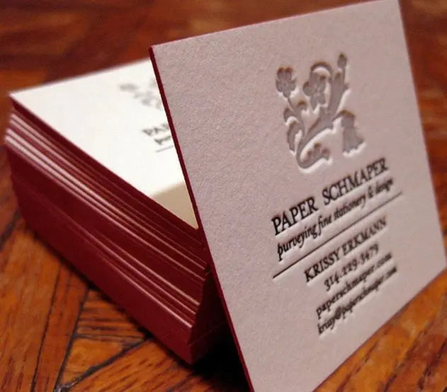 Debossed business card cotton paper name card NUOERP INC