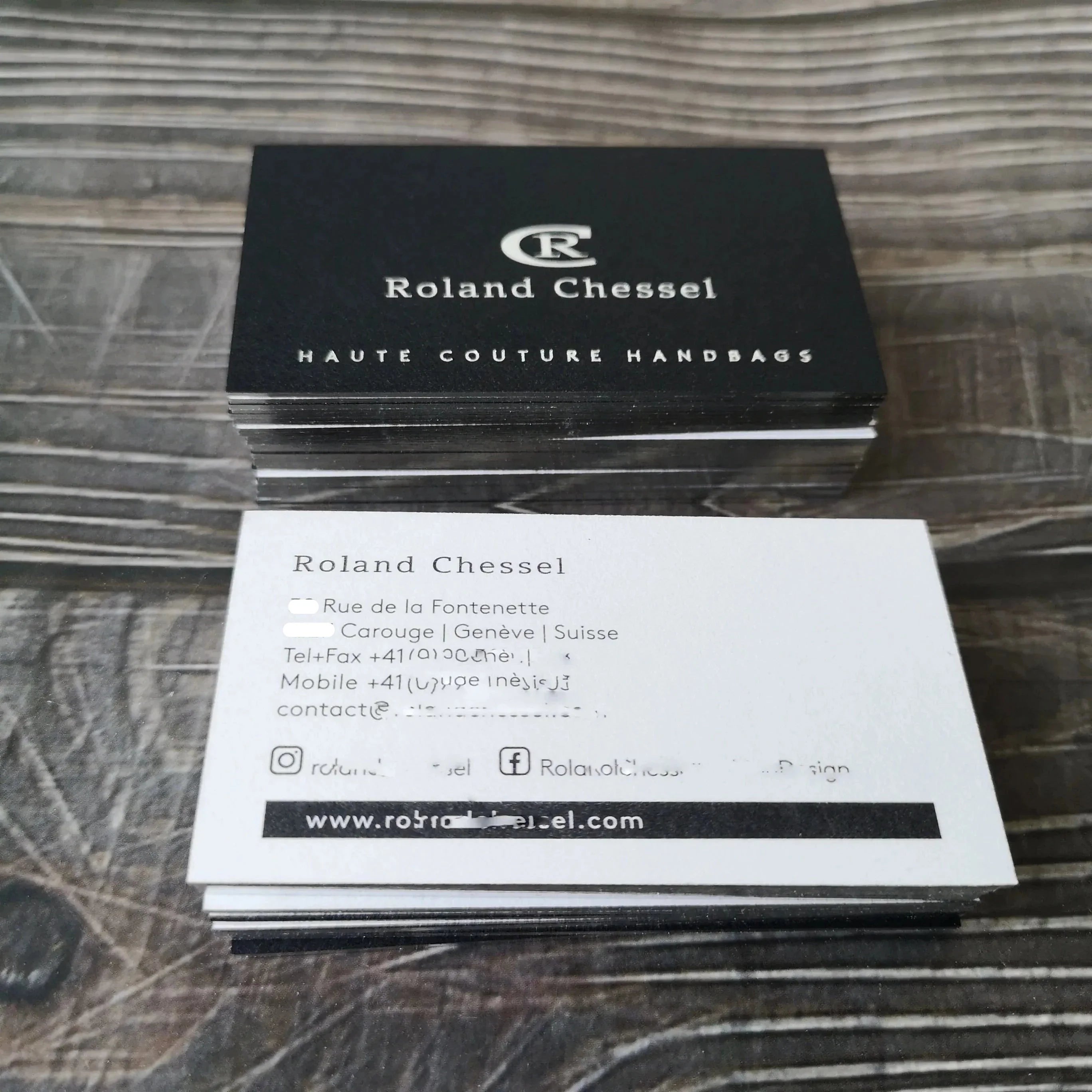 Silver foil stamping - Silver foil stamping edge business cards NUOERP INC