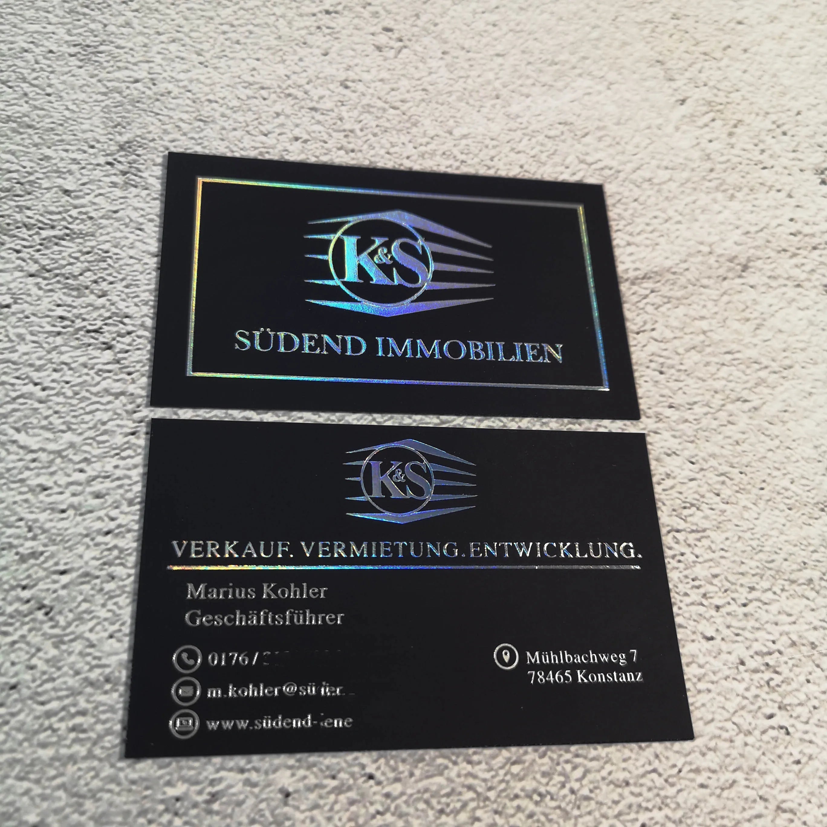 Custom business cards printing embossed hot foil stamping printing NUOERP INC