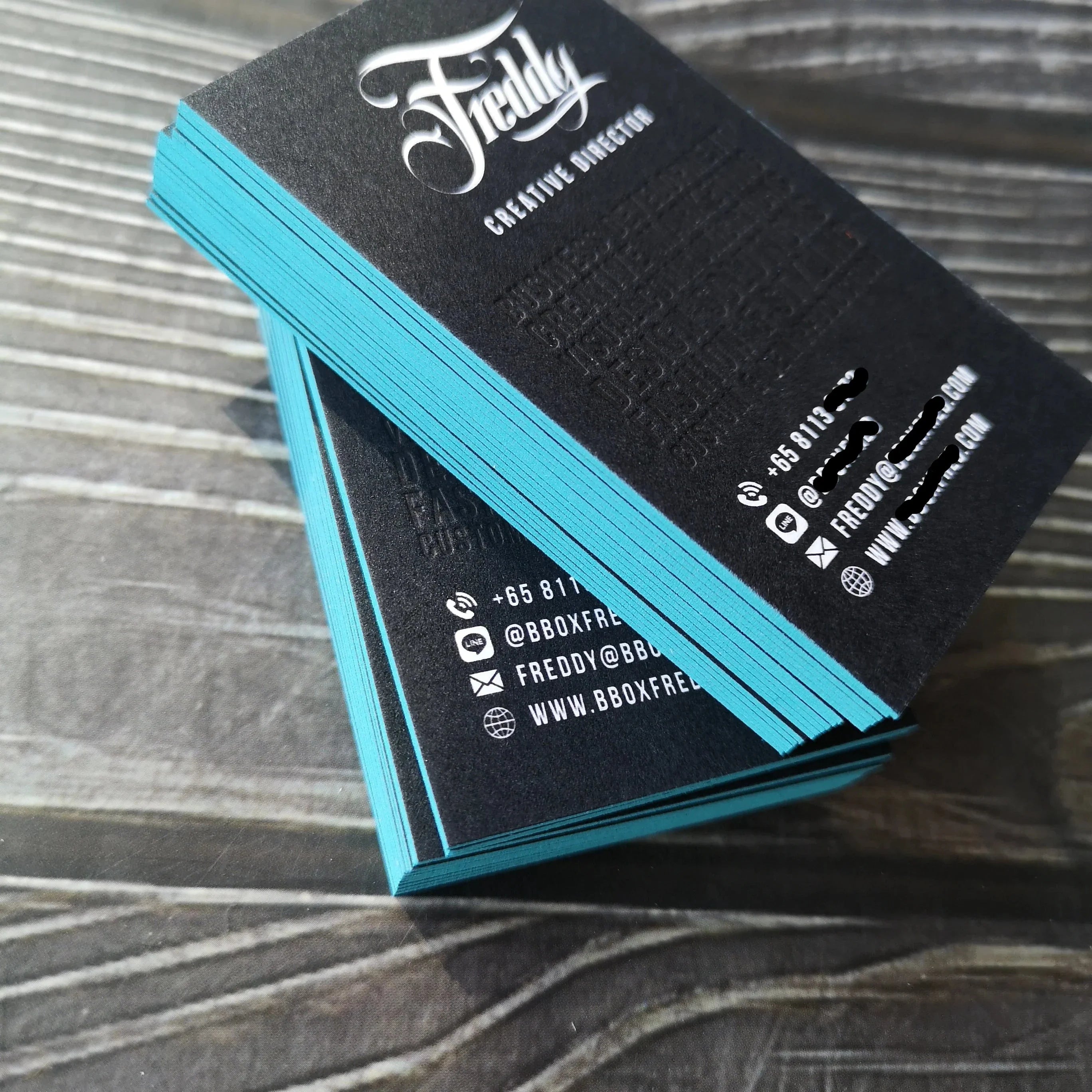 Letterpress/Embossing Color Edge Paper Business Card Printing NUOERP INC