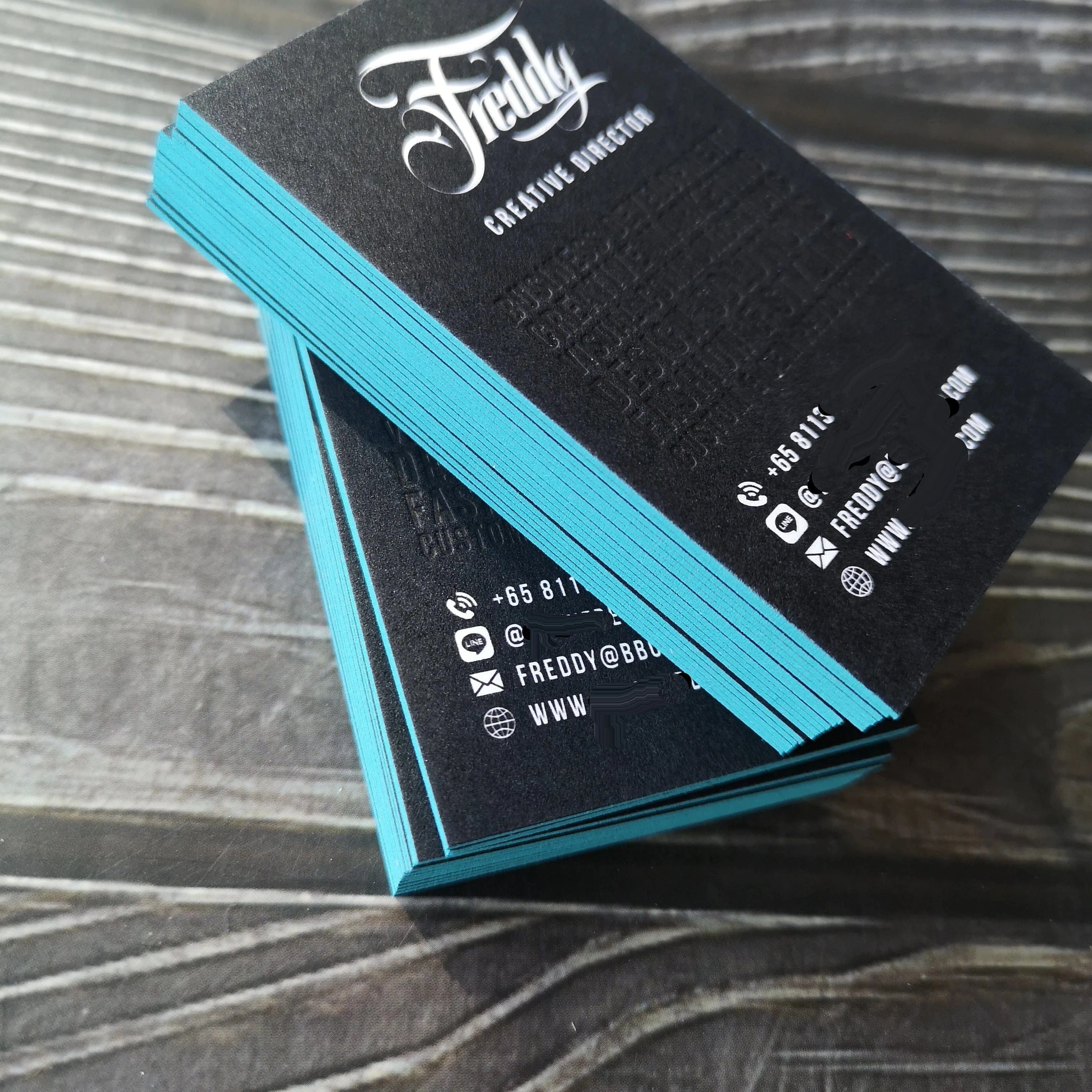 Custom business cards printing embossed hot foil stamping printing NUOERP INC