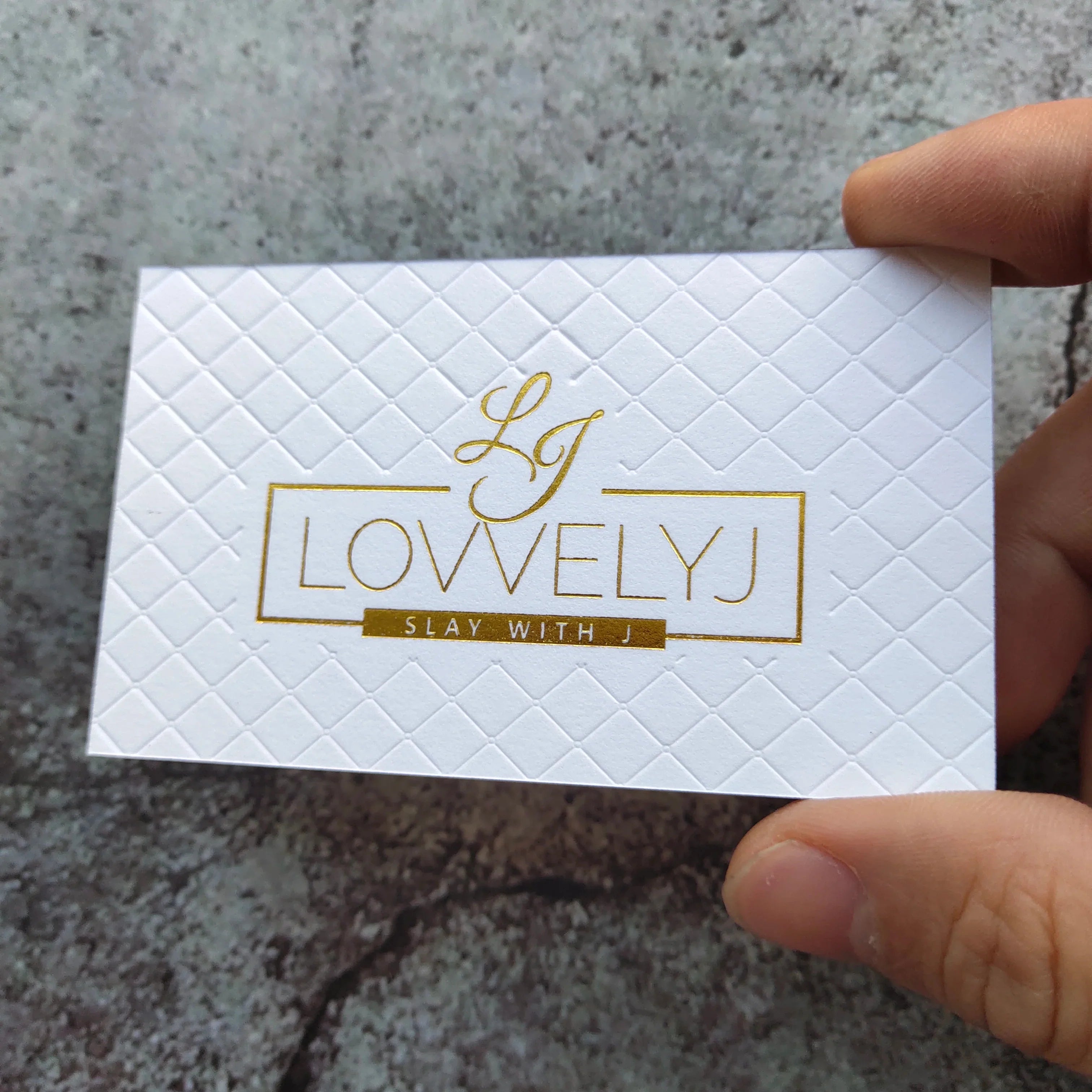 White cotton paper printing letterpress business cards, gold foil business card NUOERP INC