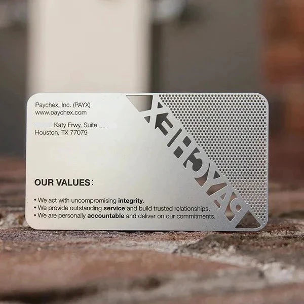 Manufacturer Gold Foil metal cards silver Metal Business Card NUOERP INC