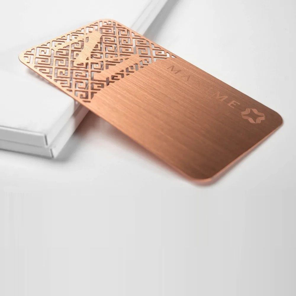 Manufacturer Gold Foil metal cards copper Metal Business Card NUOERP INC