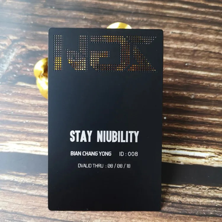 Black Metal & Gold Foil Business Cards NUOERP INC