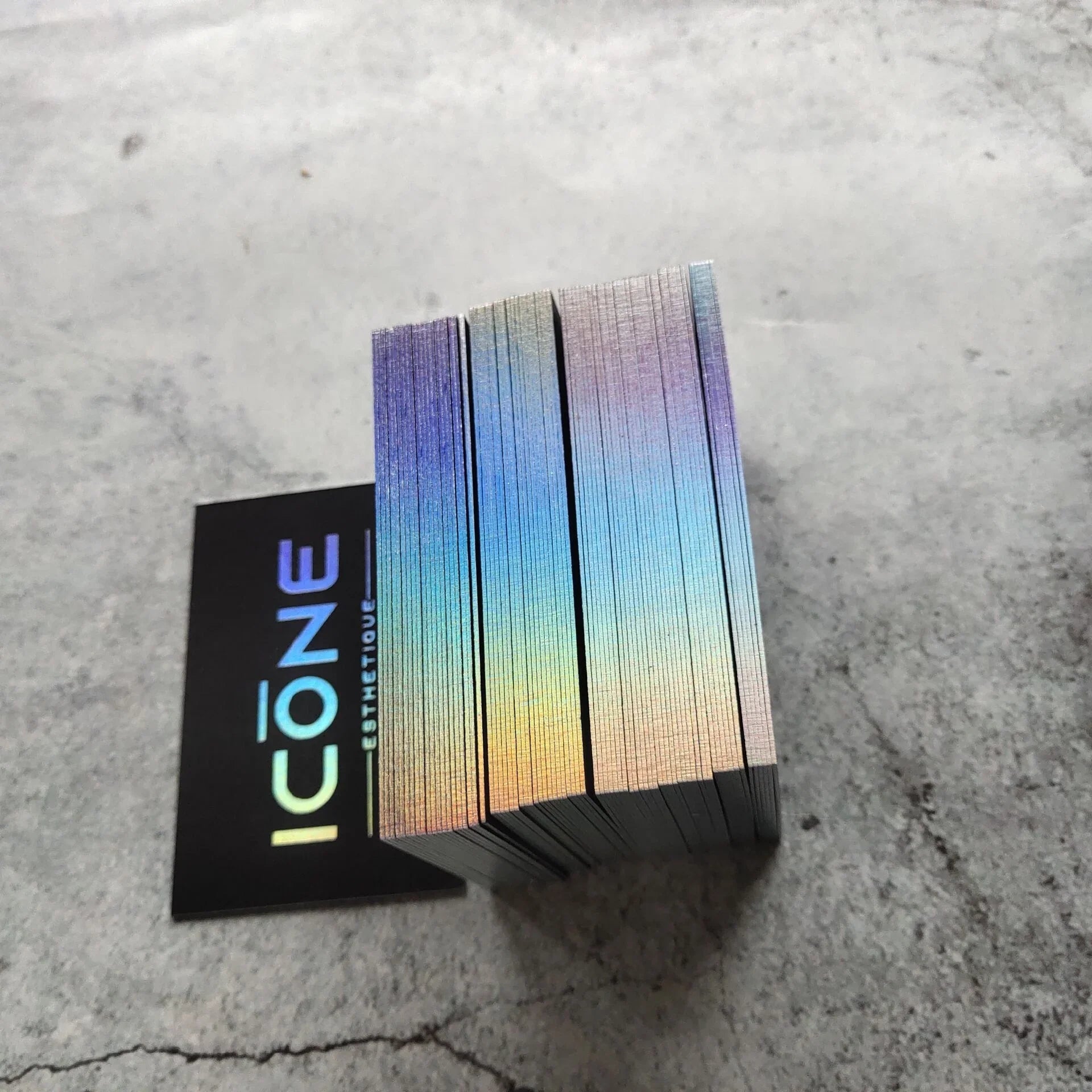 Hologram gold foil stamping paper business cards with edge foil NUOERP INC