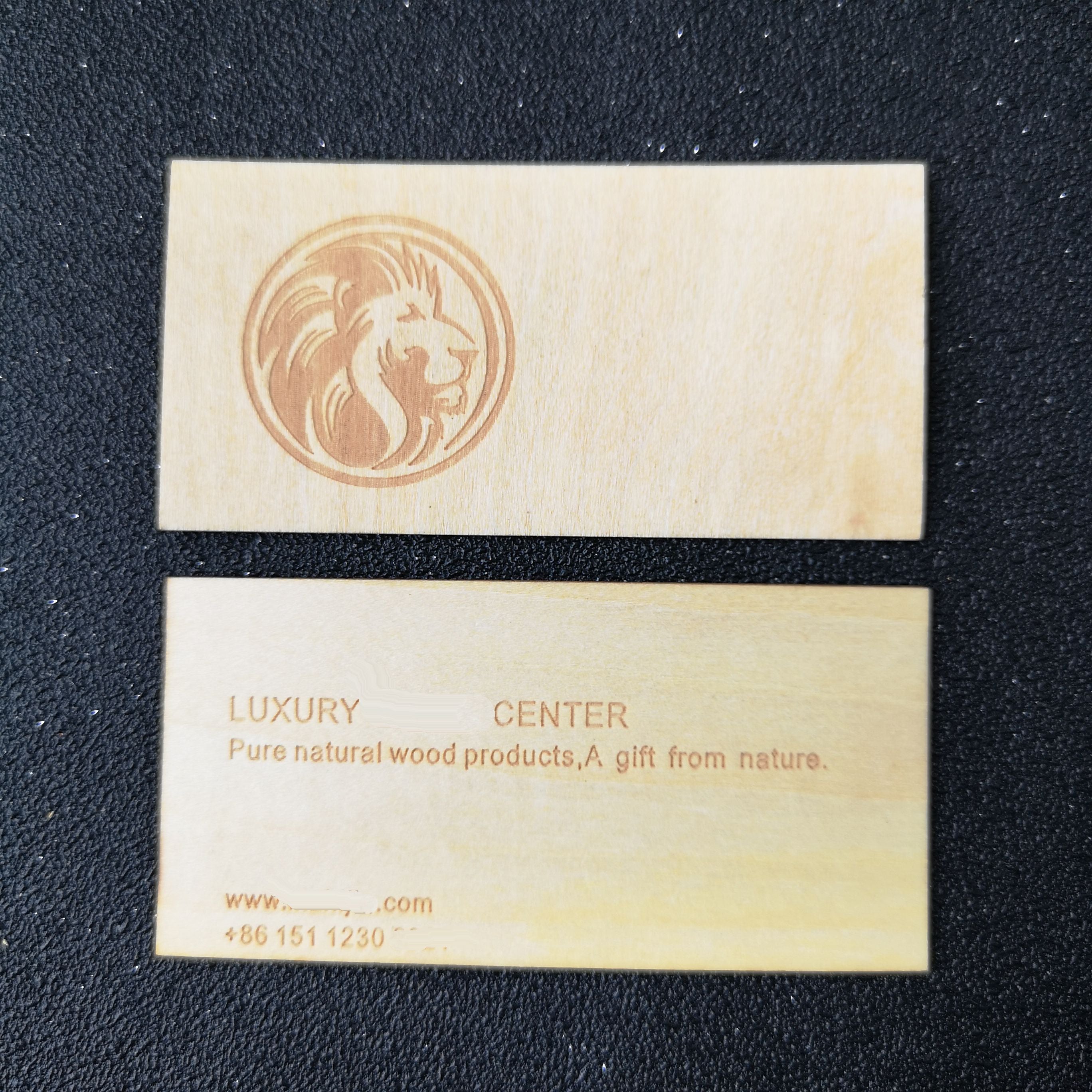 Wood Business Cards, Light NUOERP INC