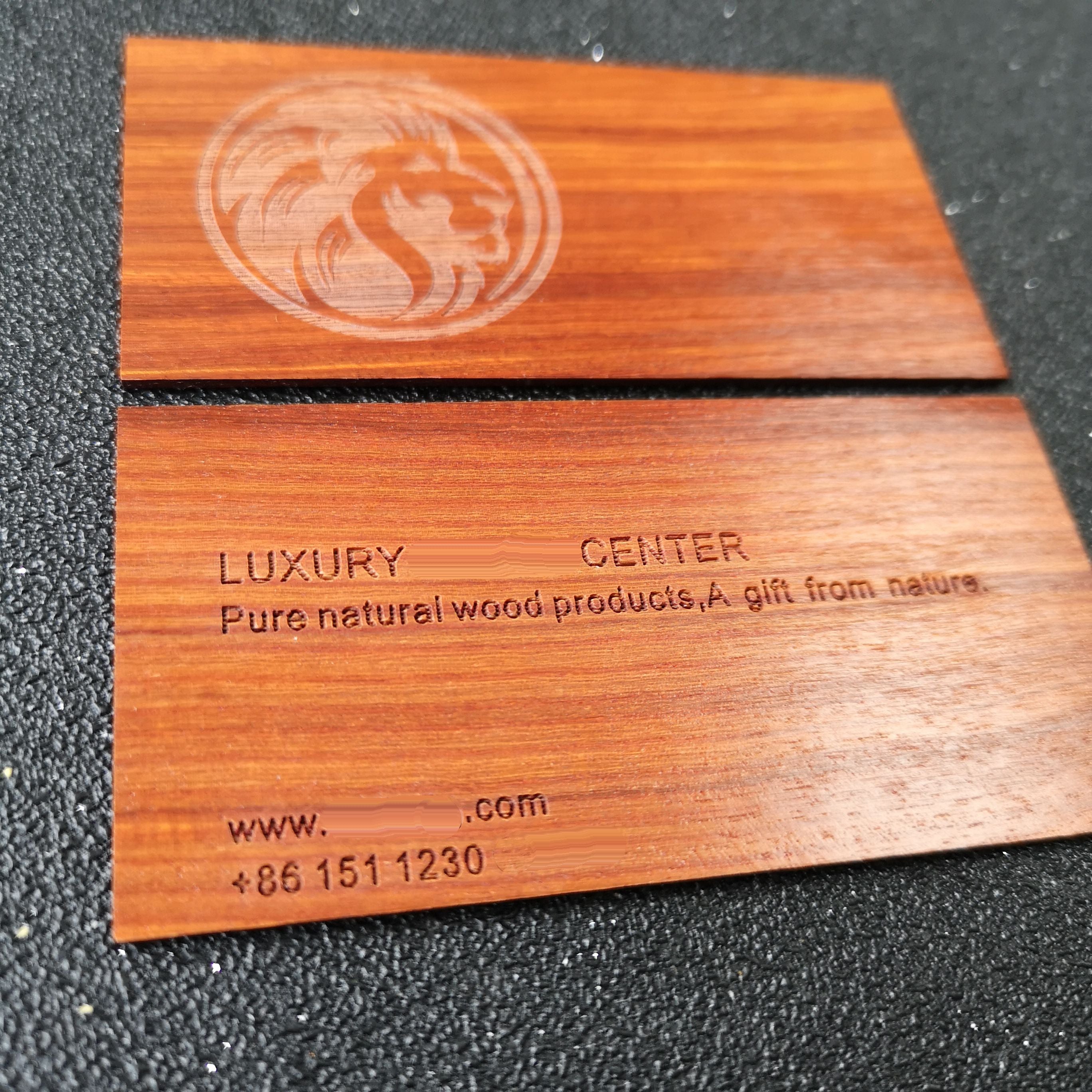 Wood Business Cards, Dark NUOERP INC