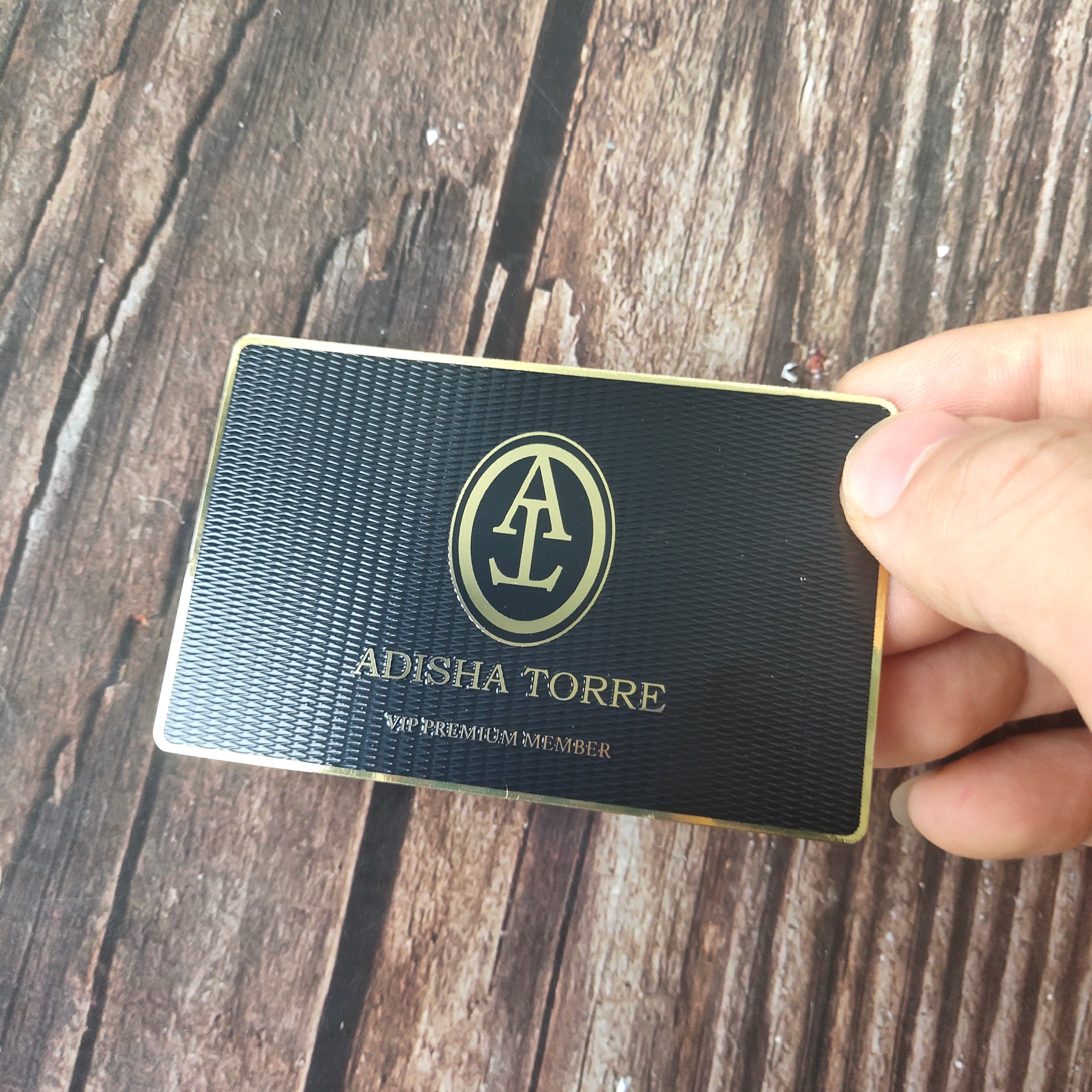 Black Metal & Gold Foil Business Cards NUOERP INC