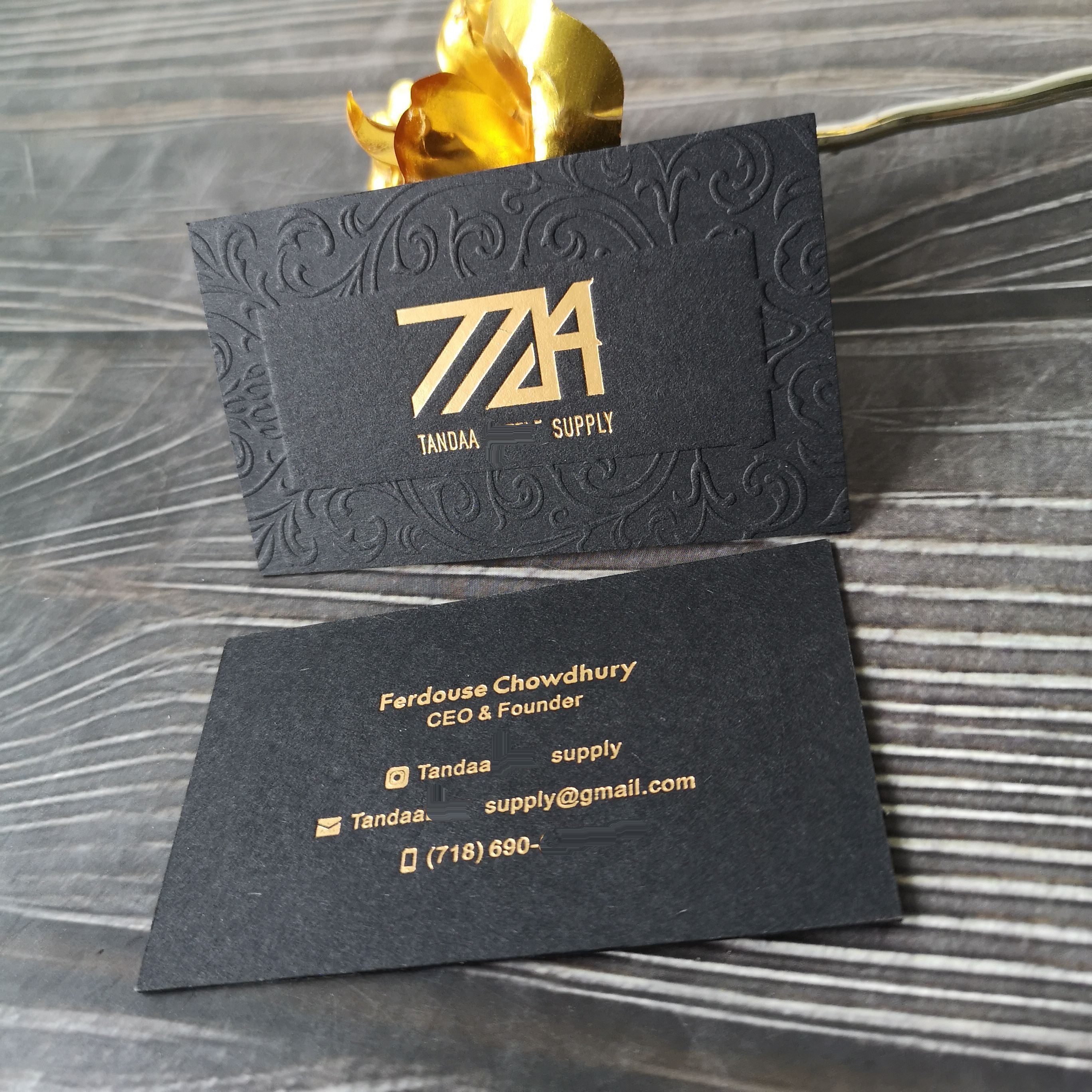 Luxury Edge Gold Foil Card Colored Edge Business Card NUOERP INC