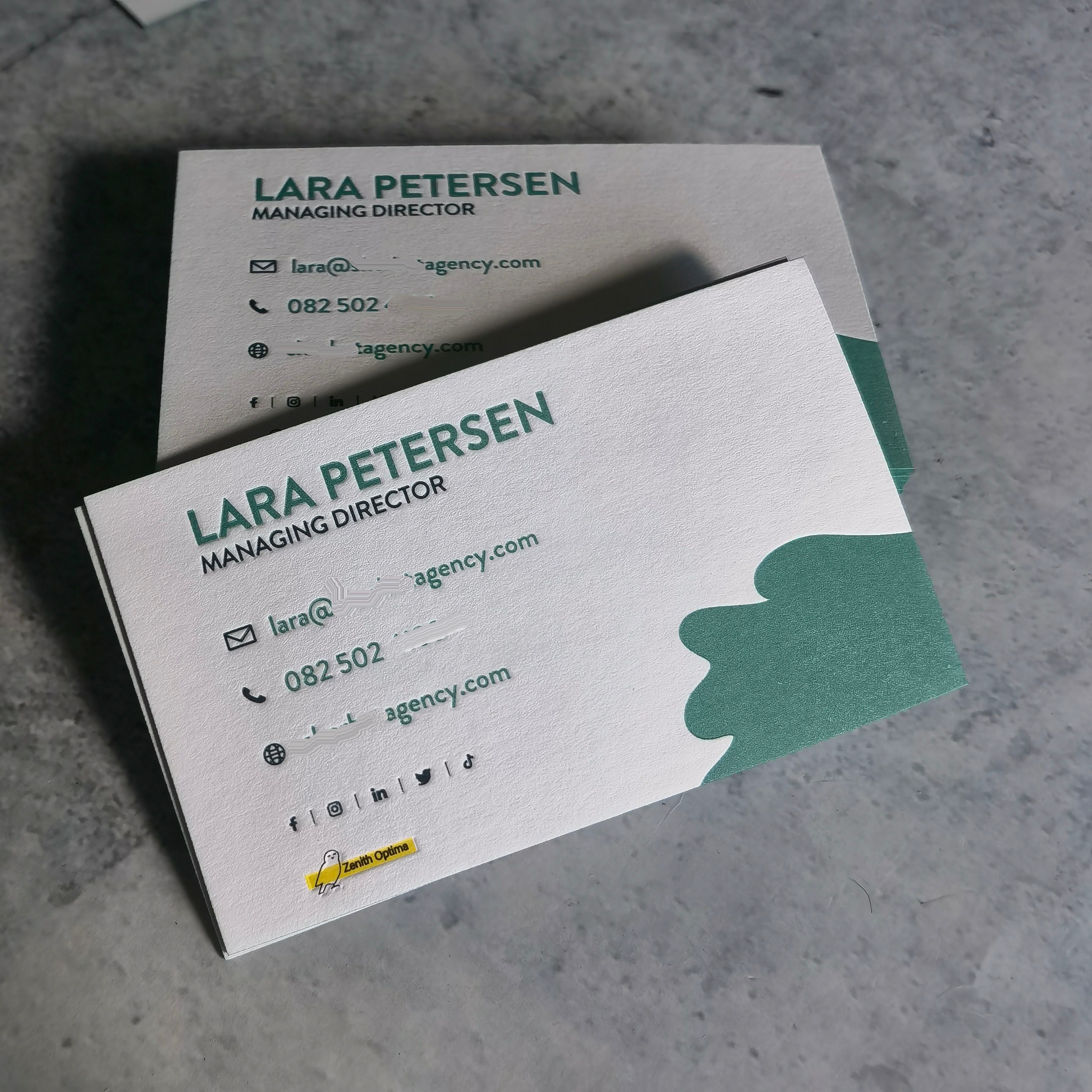 Debossed business card cotton paper name card NUOERP INC