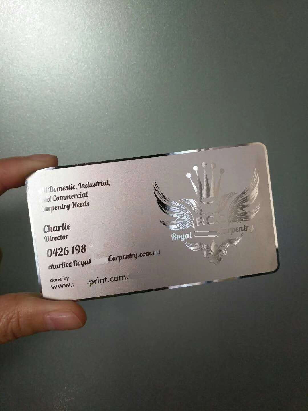 Manufacturer Gold Foil metal cards silver Metal Business Card NUOERP INC