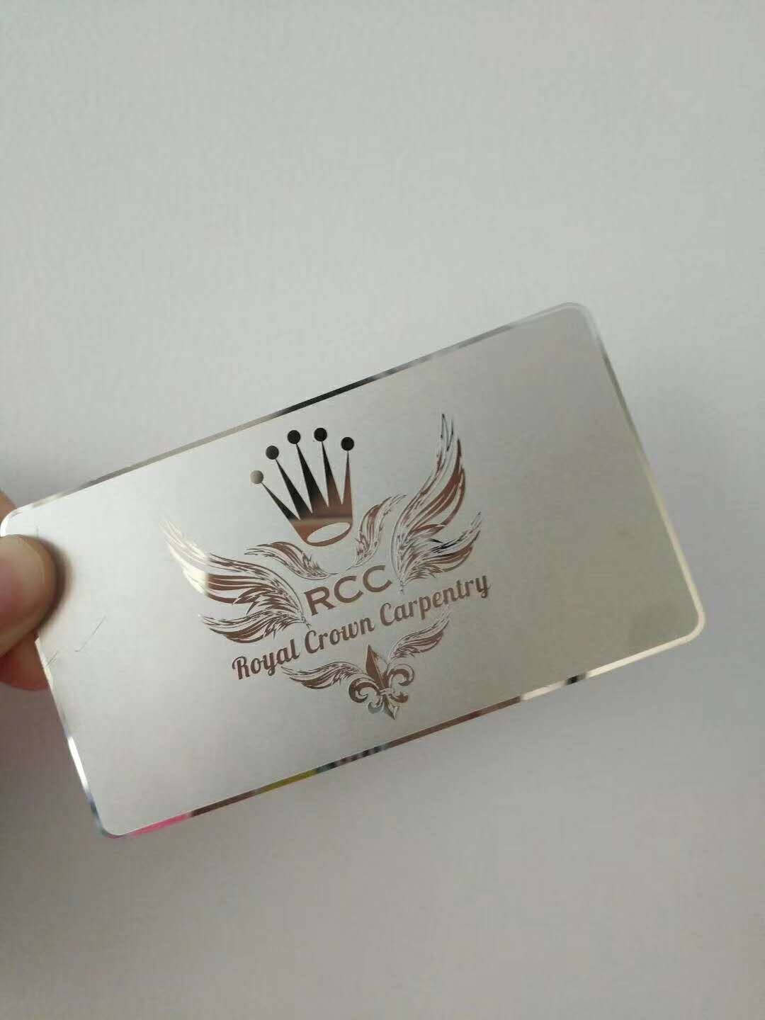 Manufacturer Gold Foil metal cards silver Metal Business Card NUOERP INC