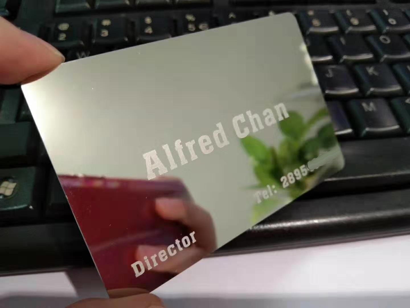 Manufacturer Gold Foil metal cards silver Metal Business Card NUOERP INC