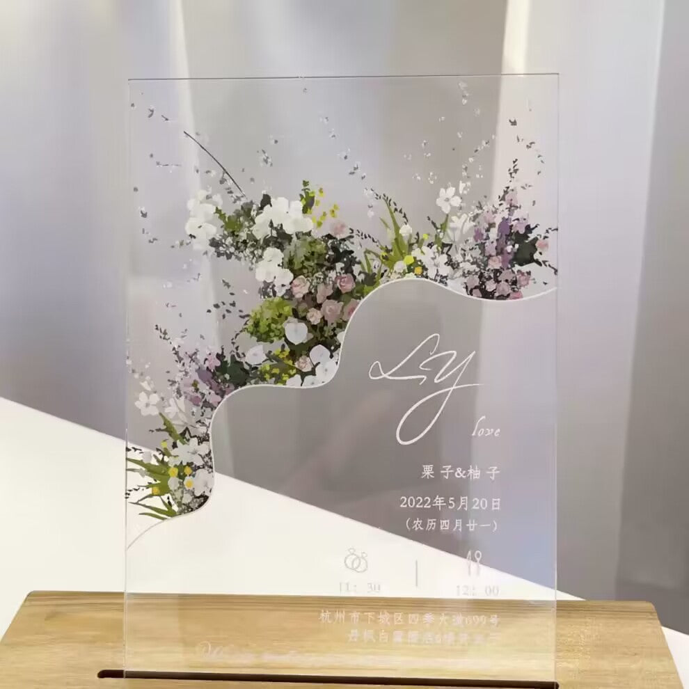 Clear Wedding Invitation Cards, Foreign Languages NUOERP INC
