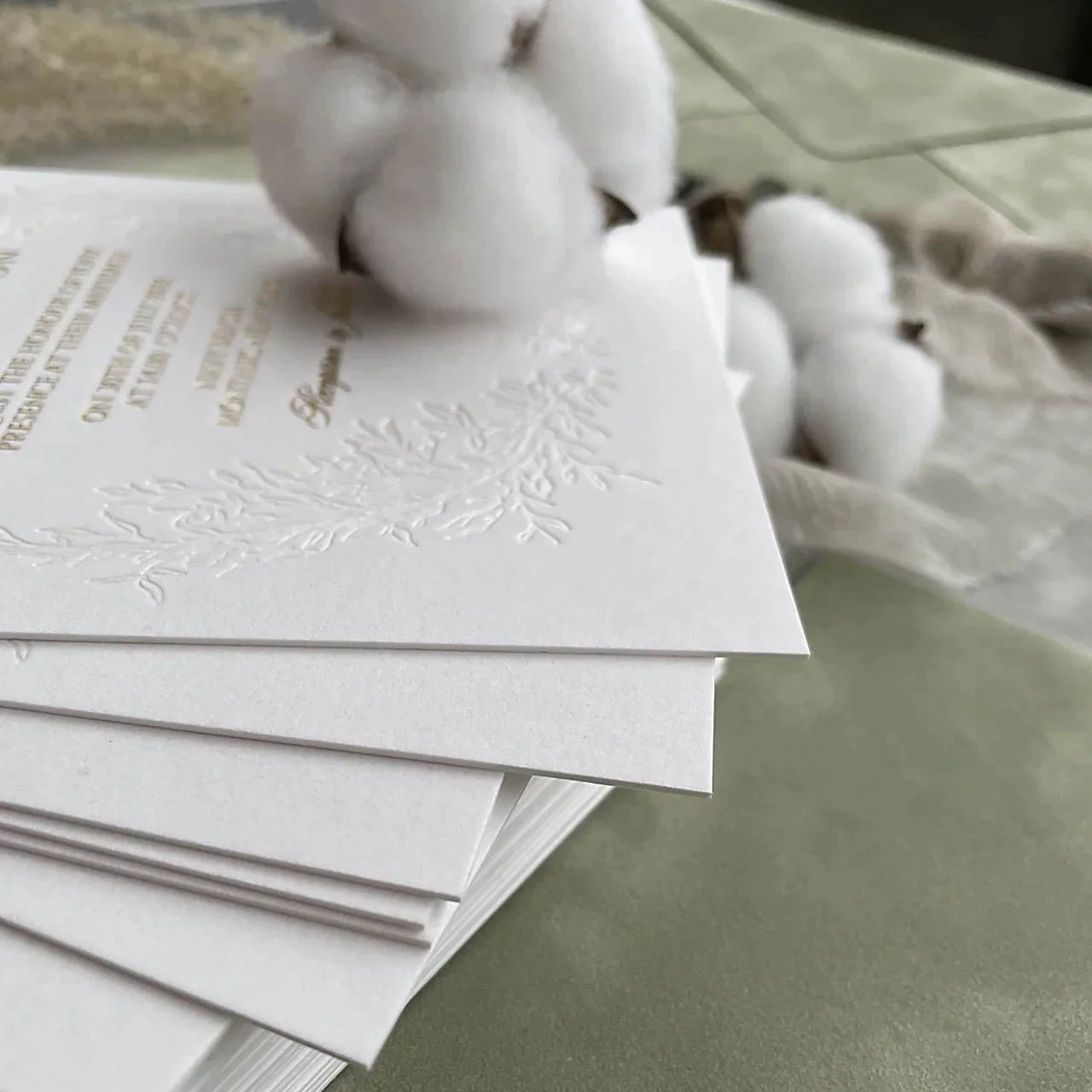 Full printing design wedding Invitations announcements custom gold wedding cards NUOERP INC