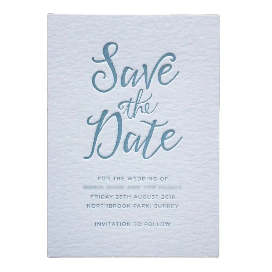Luxury Classic debossed card Letterpress Wedding Invitation printing NUOERP INC