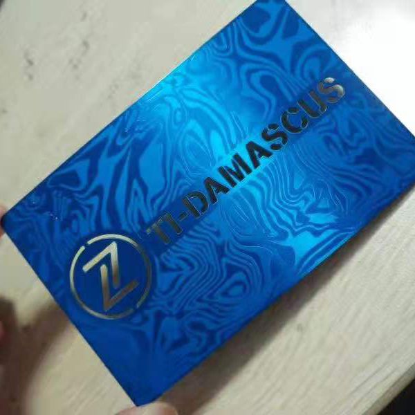 Blue Metal & Gold Foil Business Cards NUOERP INC