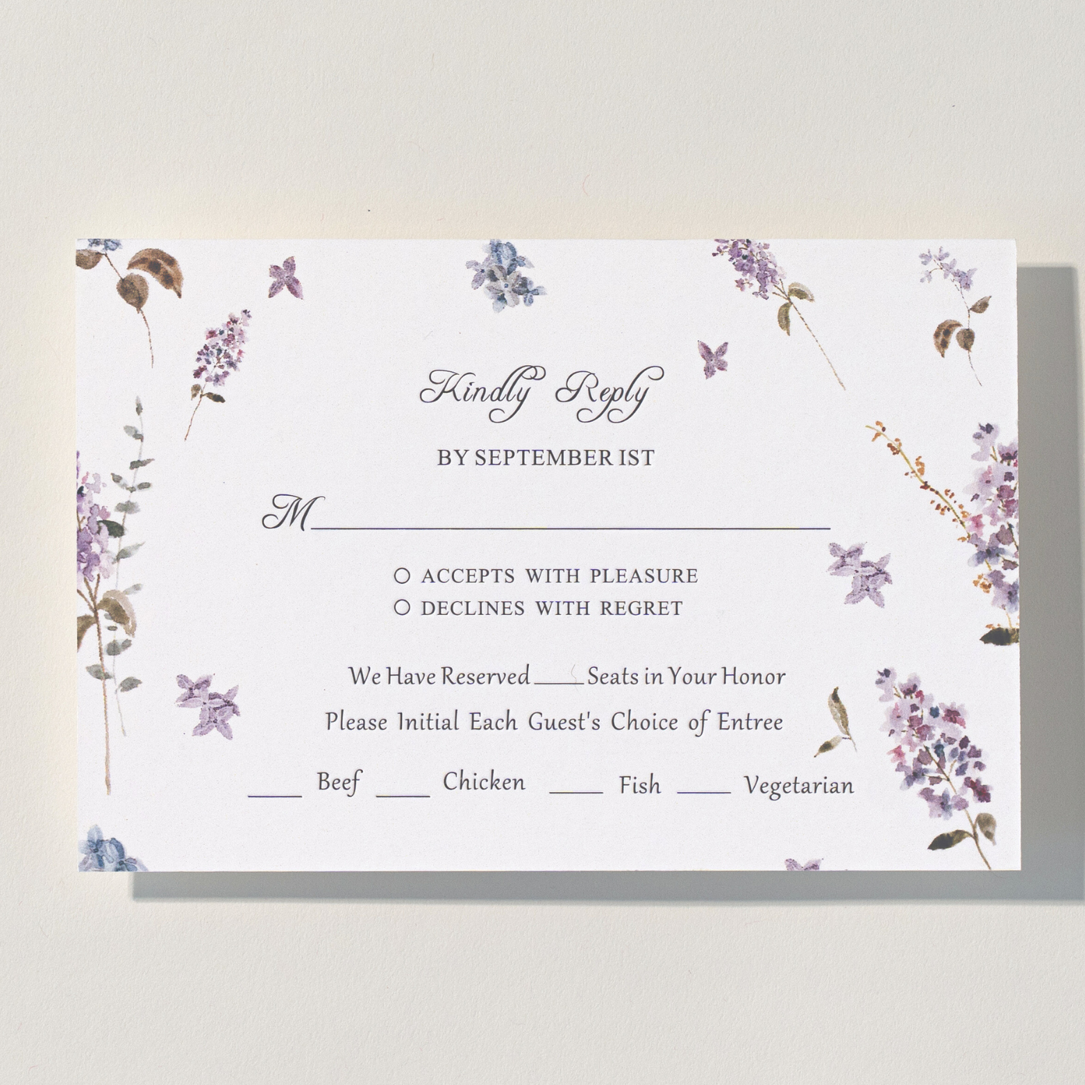 Nuoerp Purple RSVP Card Nuoerp