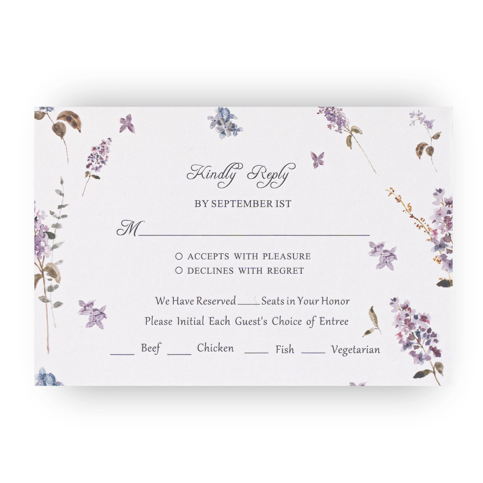 Nuoerp Purple RSVP Card Nuoerp