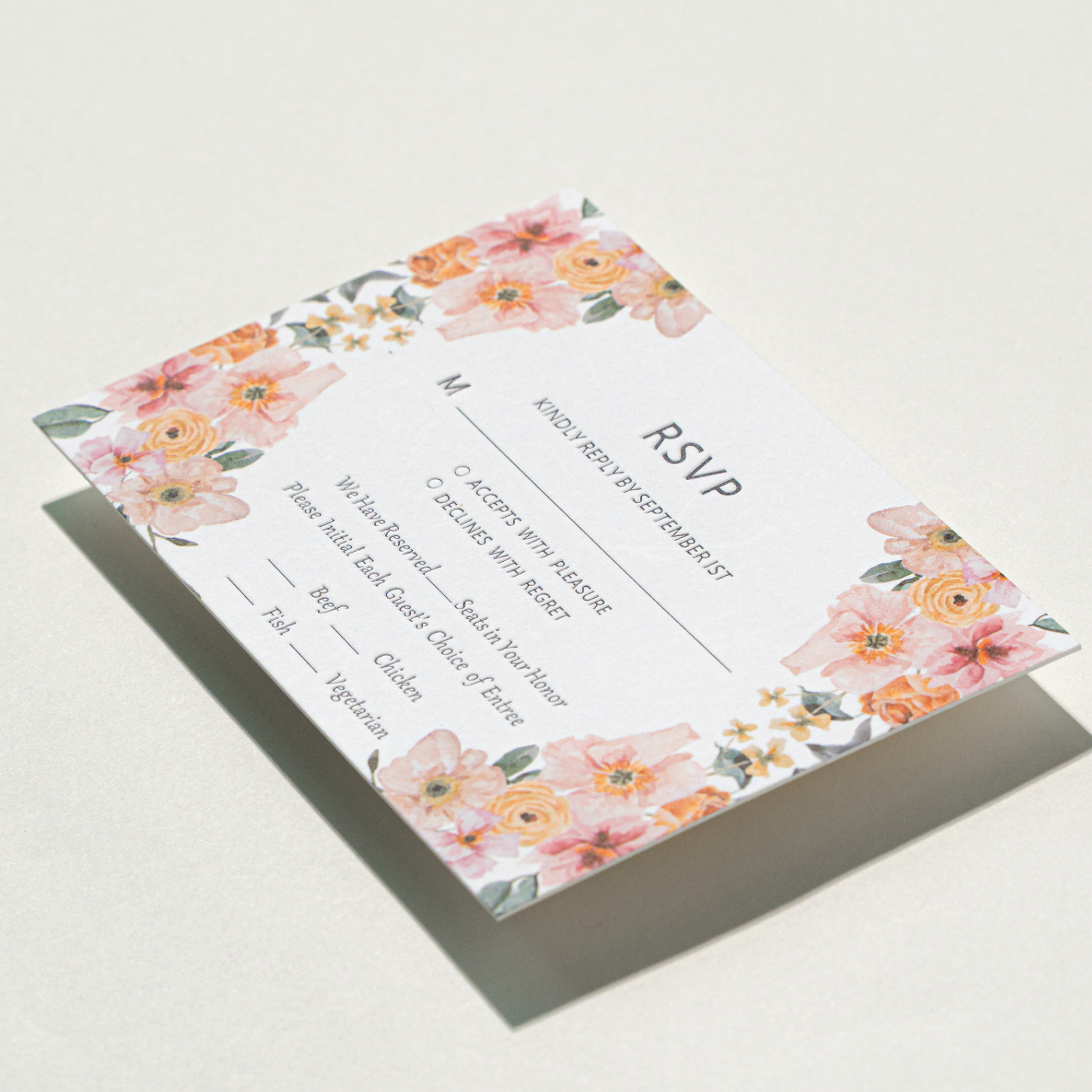 Nuoerp Pink RSVP Card Nuoerp Printing
