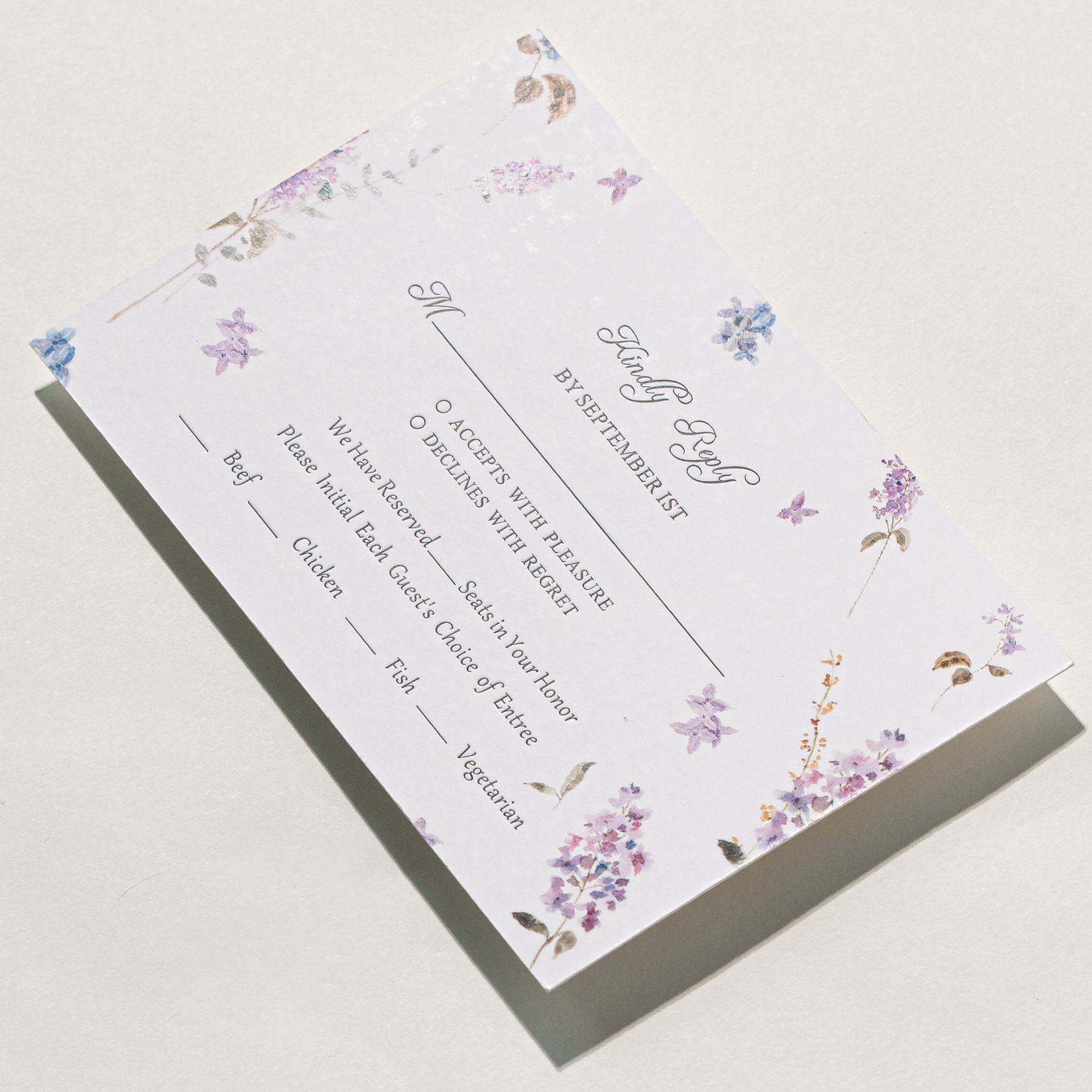 Nuoerp Purple RSVP Card Nuoerp