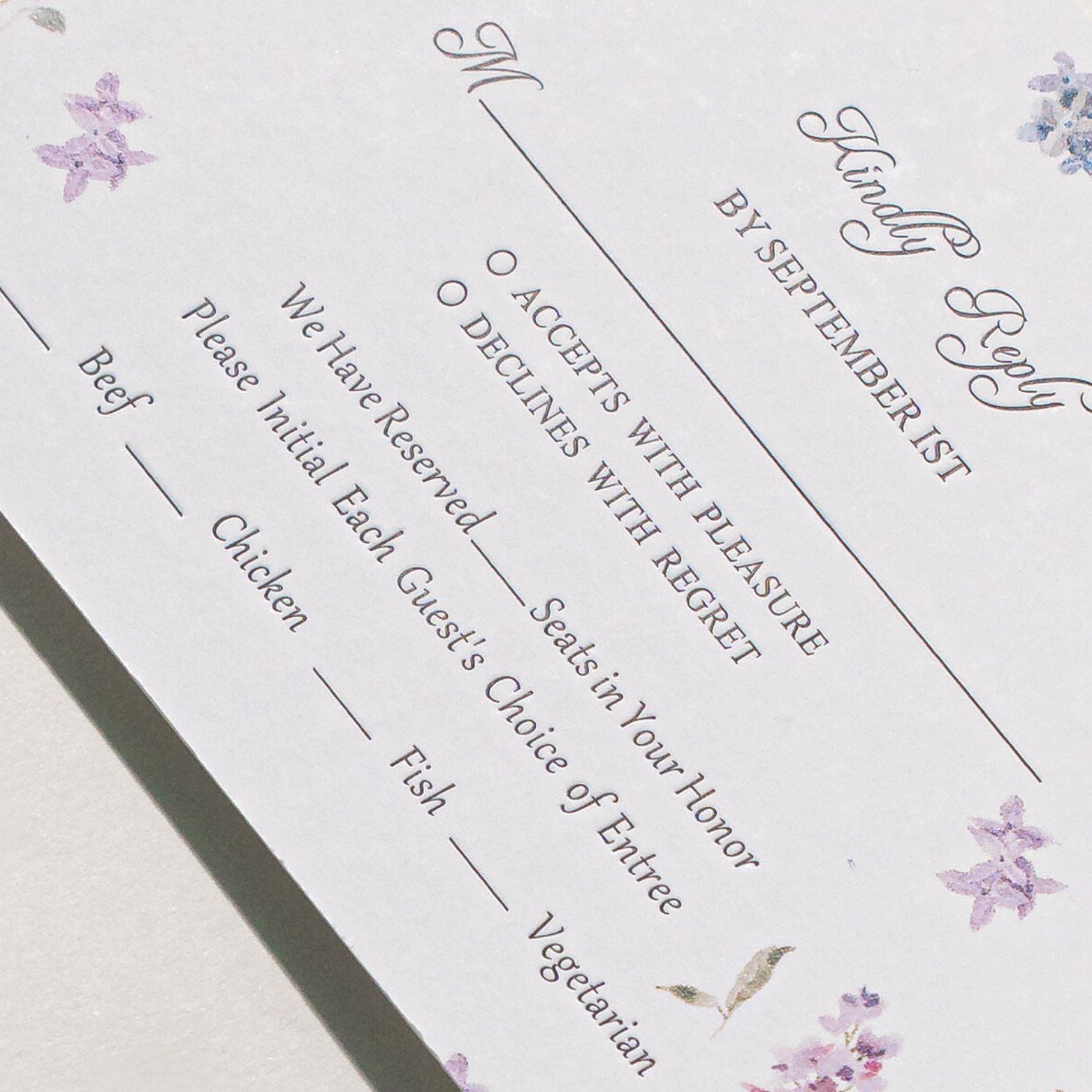 Nuoerp Purple RSVP Card Nuoerp