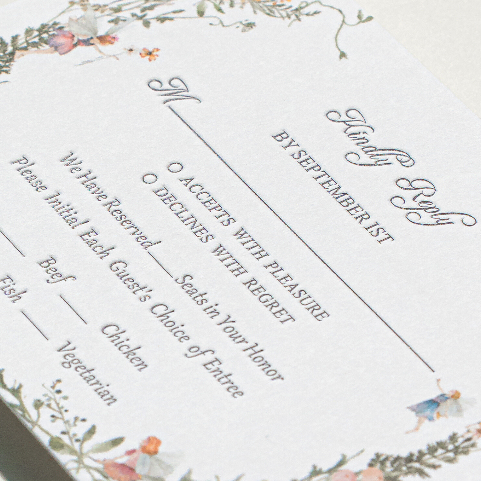 Nuoerp Green RSVP Card Nuoerp Printing