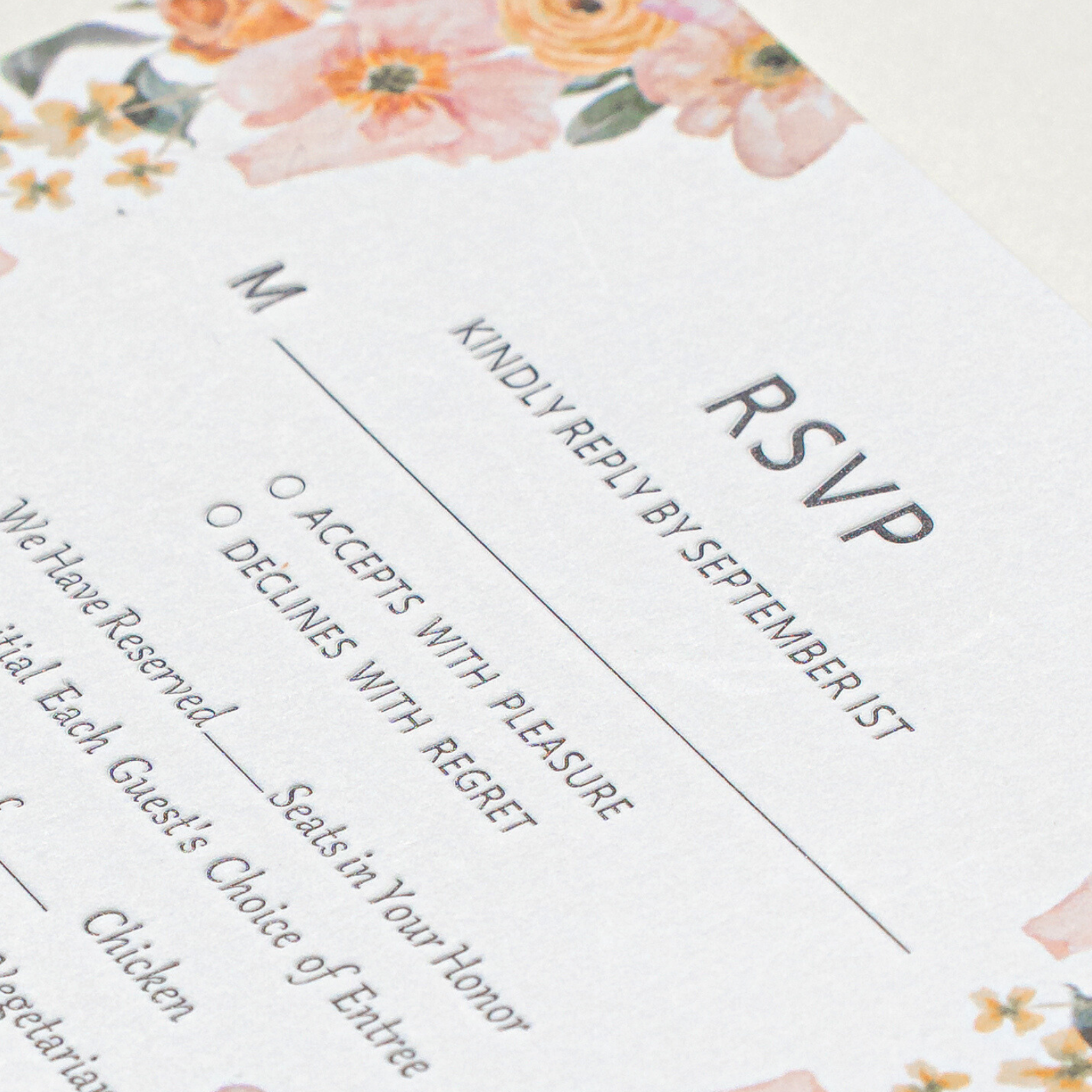 Nuoerp Pink RSVP Card Nuoerp Printing
