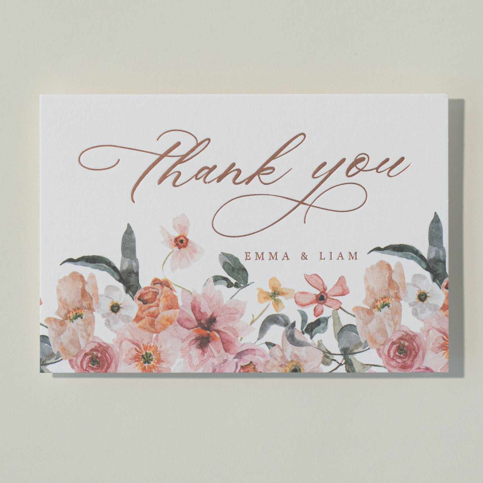 Nuoerp Pink Thank You Card Nuoerp Printing