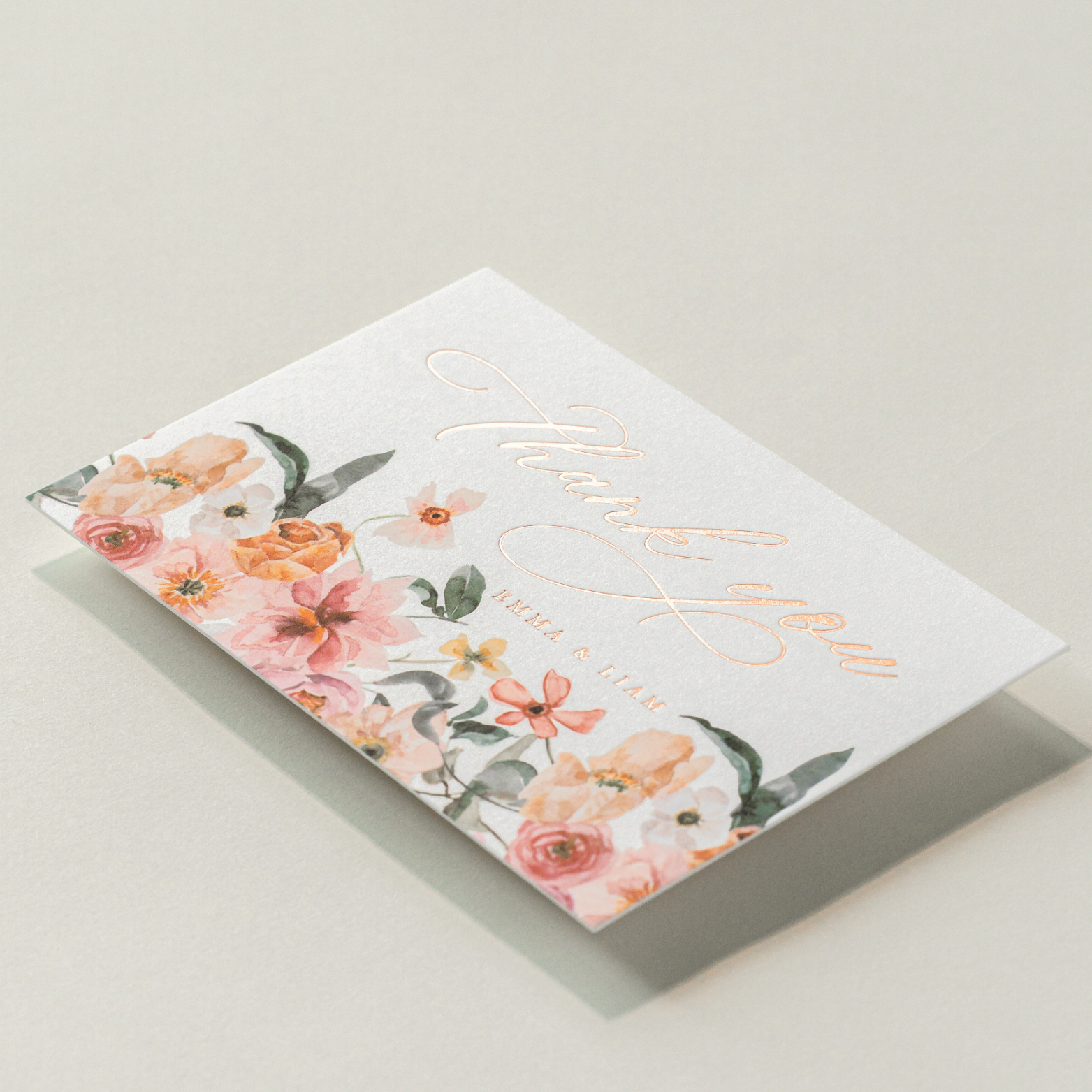 Nuoerp Pink Thank You Card Nuoerp Printing