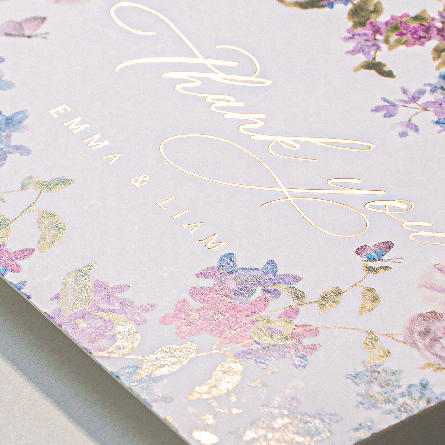 Nuoerp Purple Thank You Card Nuoerp