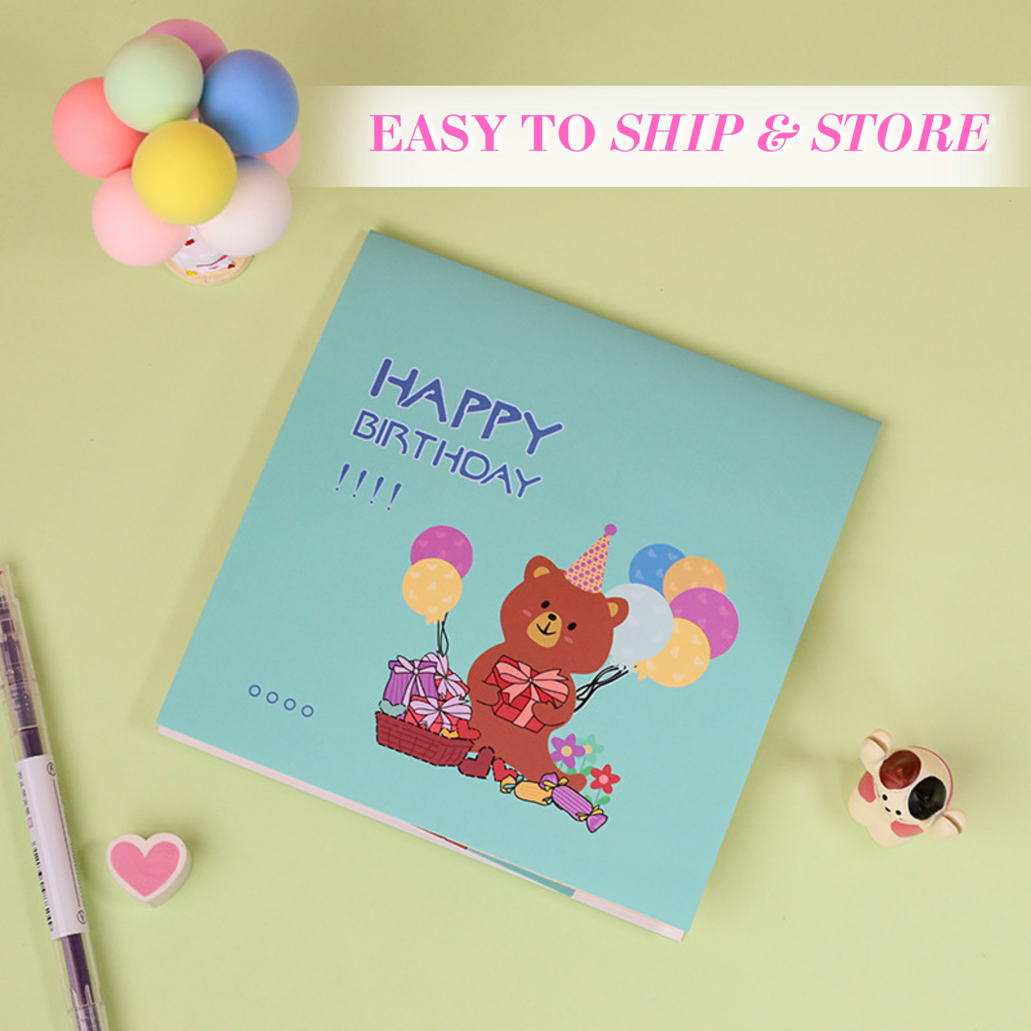 NUOERP INC 3D Pop-Up Birthday Card – Intricate Laser-cut ‘Birthday Cake’ Design, All Age Gift Card for Birthday Celebration – Includes Envelope & Greeting Insert for Personal Message Nuoerp