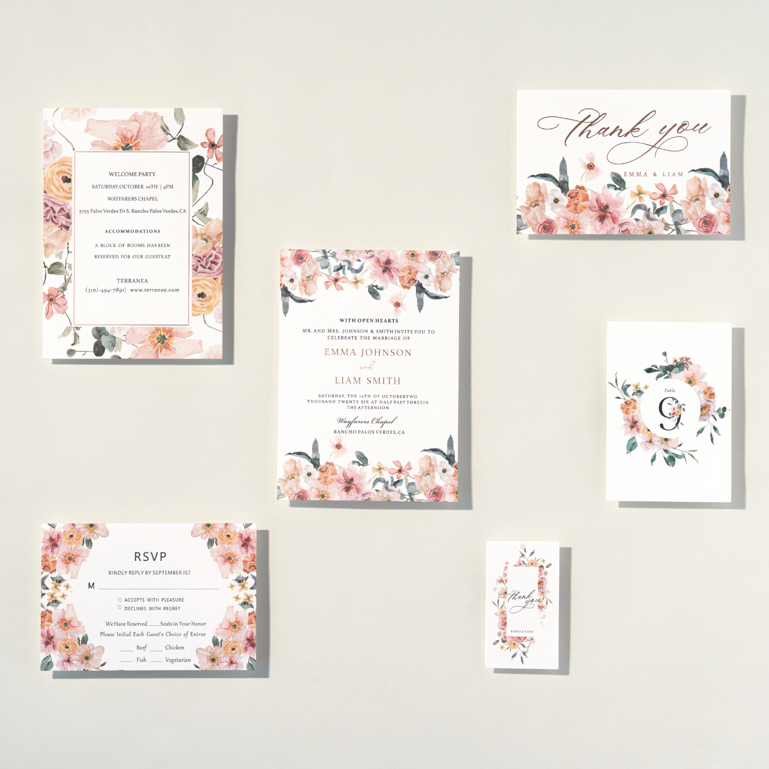 Nuoerp Pink RSVP Card Nuoerp Printing
