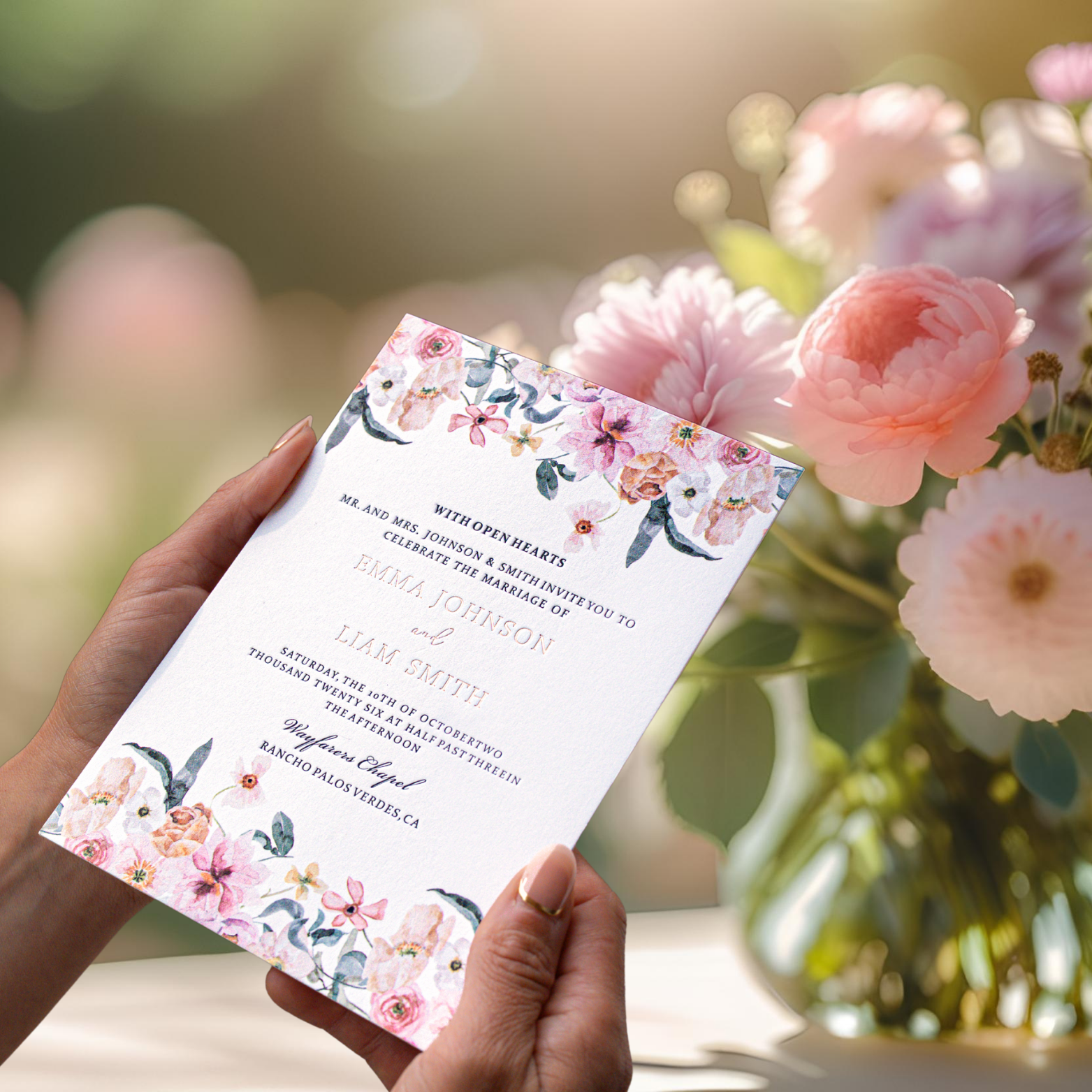 Nuoerp Pink Main Invitation Nuoerp Printing