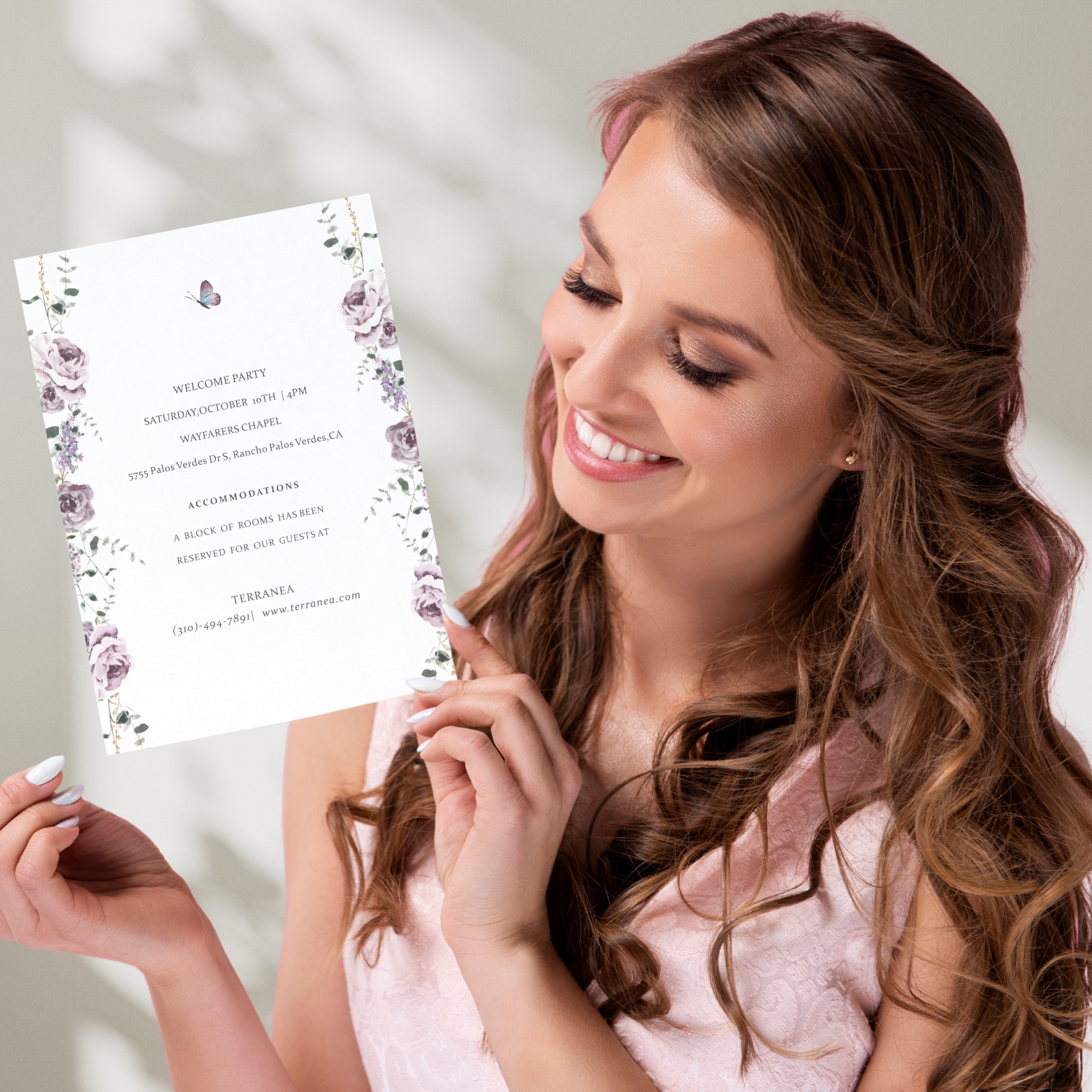 Nuoerp Purple Reception Card Nuoerp