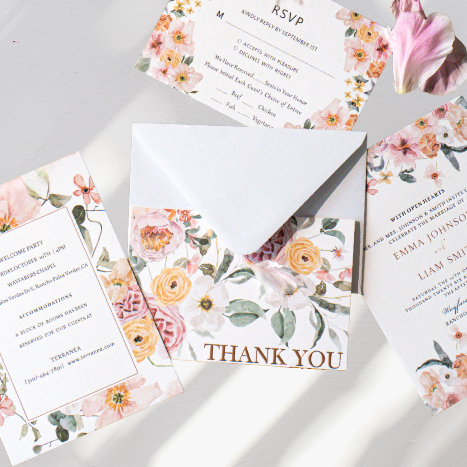 Nuoerp Pink RSVP Card Nuoerp Printing