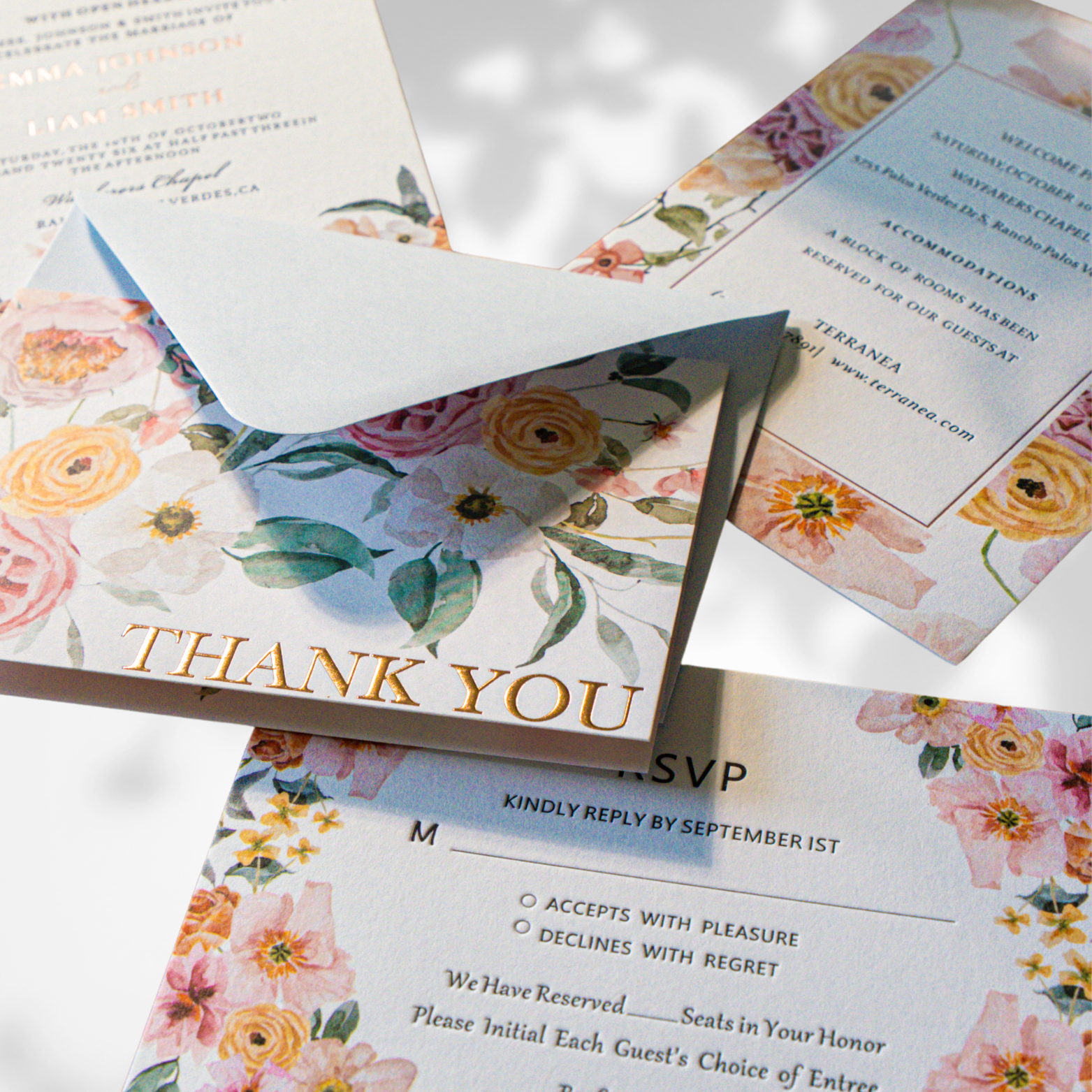 Nuoerp Pink RSVP Card Nuoerp Printing