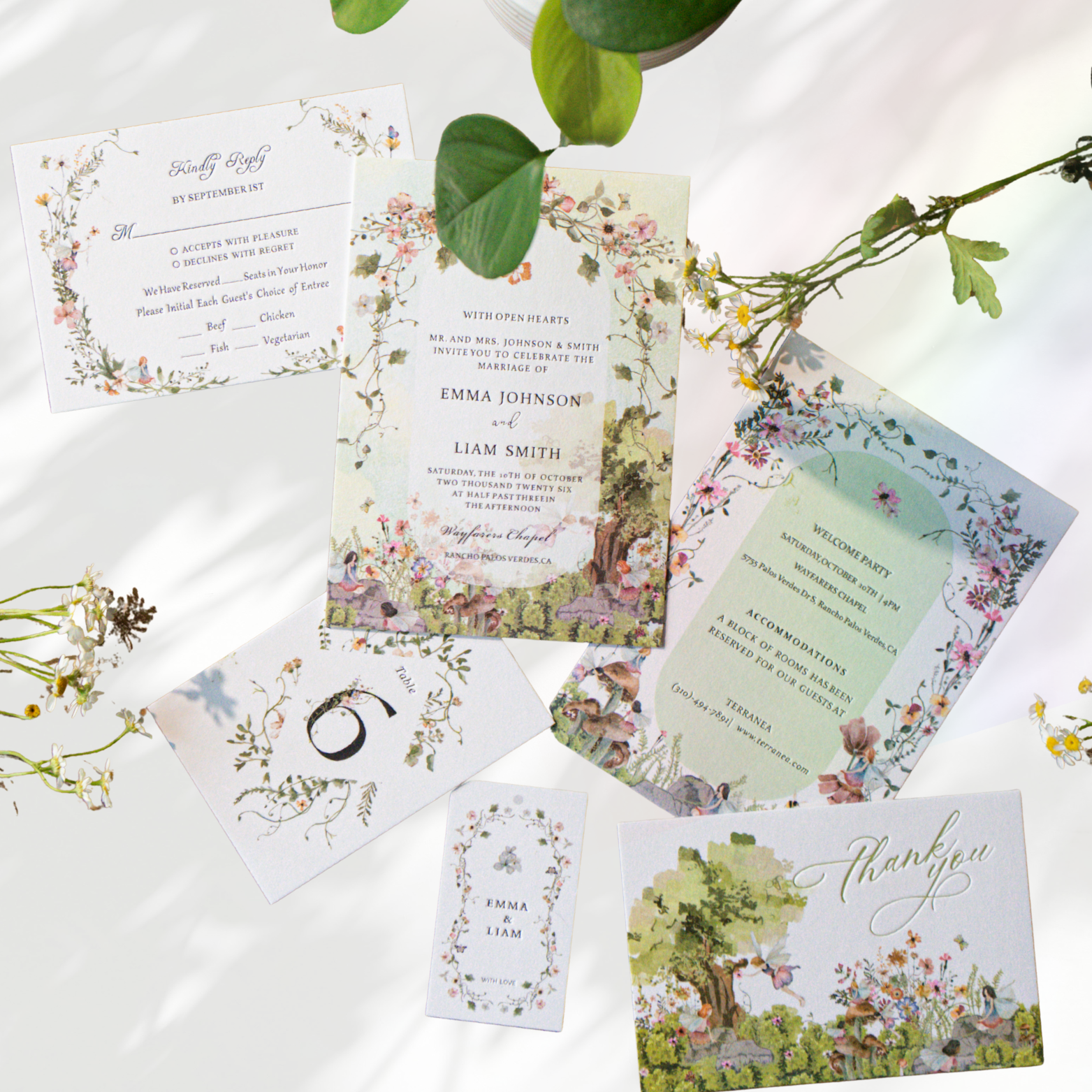 Nuoerp Green Reception Card Nuoerp Printing