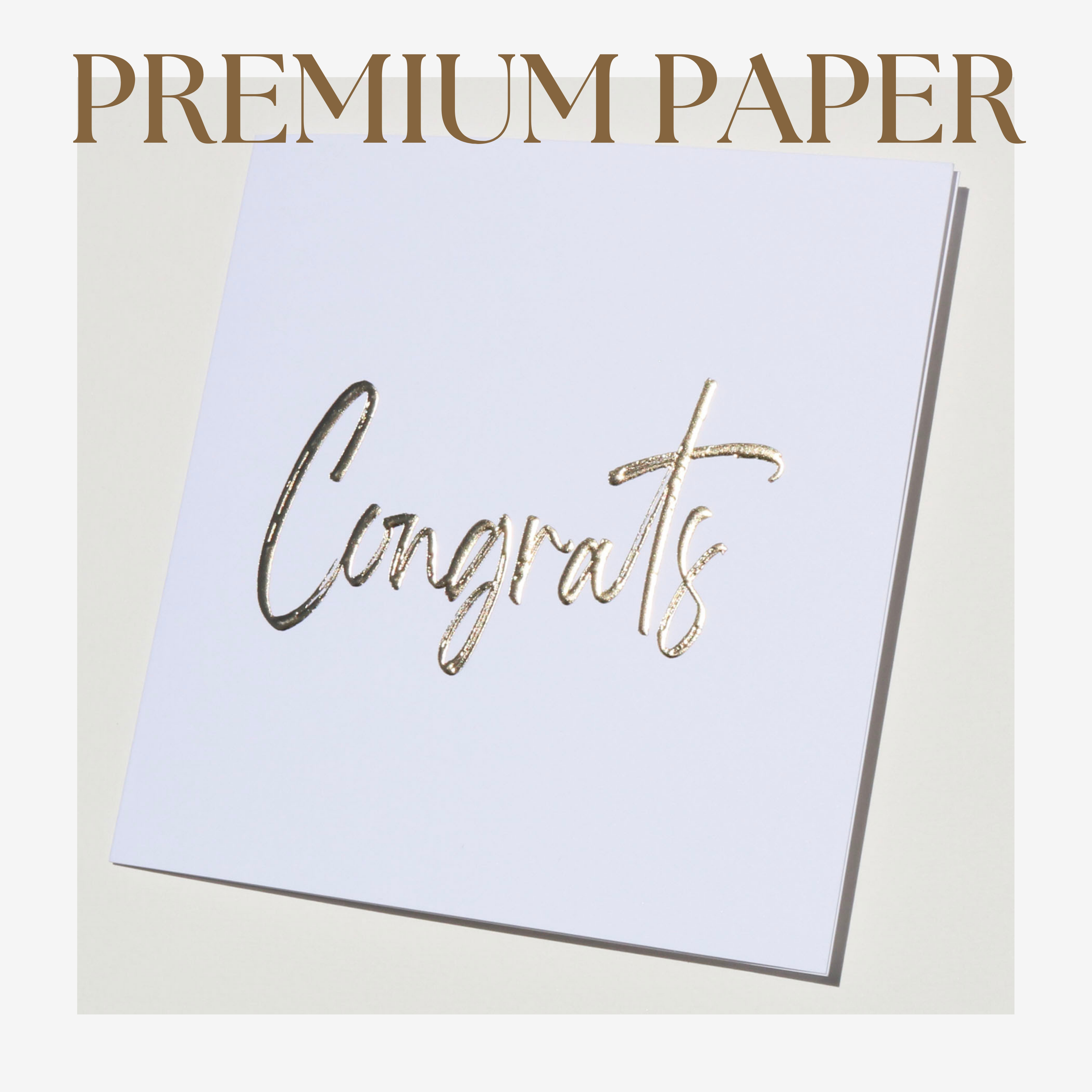 Nuoerp 3 Pack Congratulations Greeting Cards with Envelopes, Embossed Gold Foil Greeting Cards on Premium Cotton Paper, Premium 6x6 Thank You Cards for Graduation, Wedding, New Baby, Special Occasions (3 Pack) Nuoerp