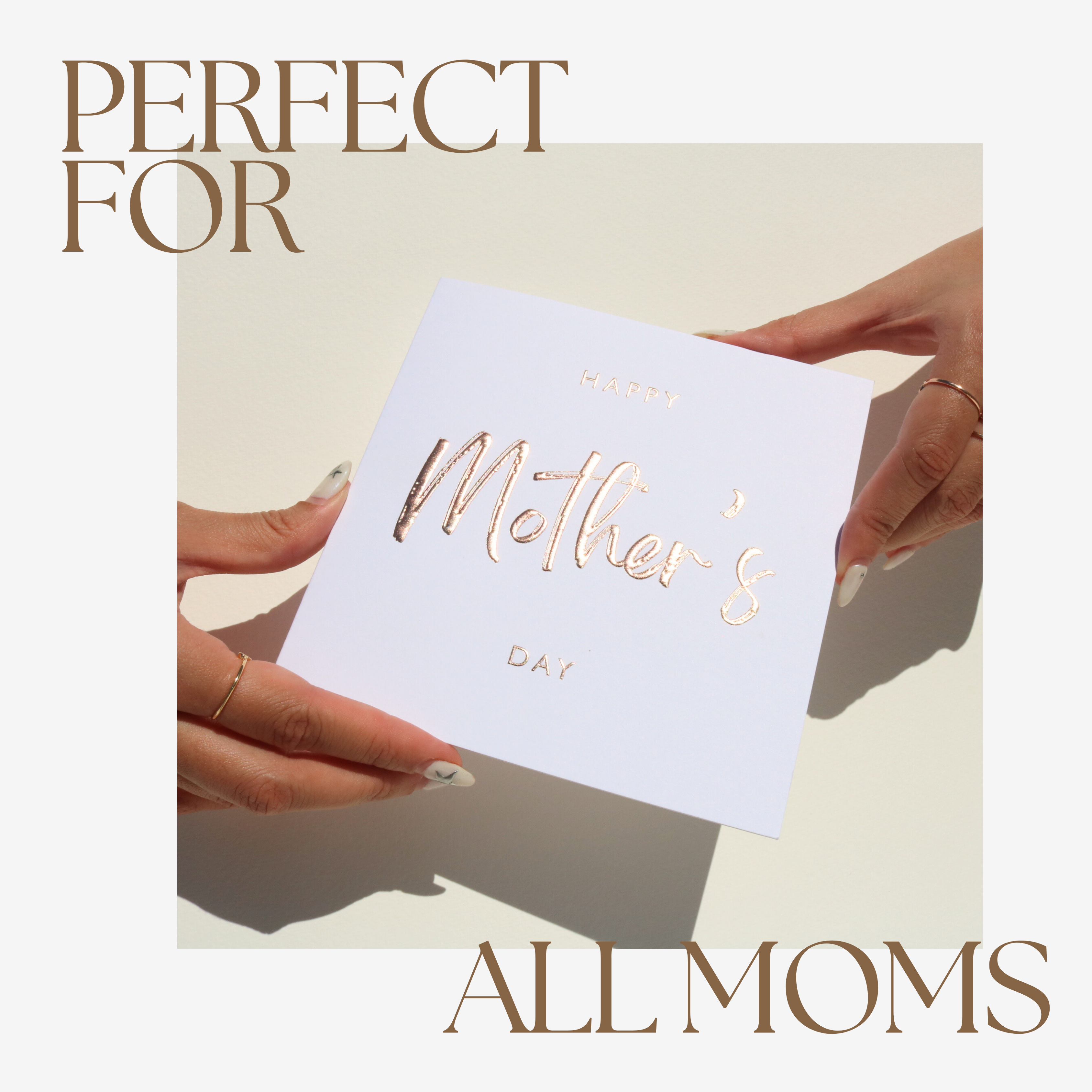 Nuoerp 3 Pack Mother’s Day Greeting Cards with Envelopes, Embossed Gold Foil Greeting Cards on Premium Cotton Paper, Premium 6x6 Thank You Cards for Mother, Wife, Partner (3 Pack) Nuoerp