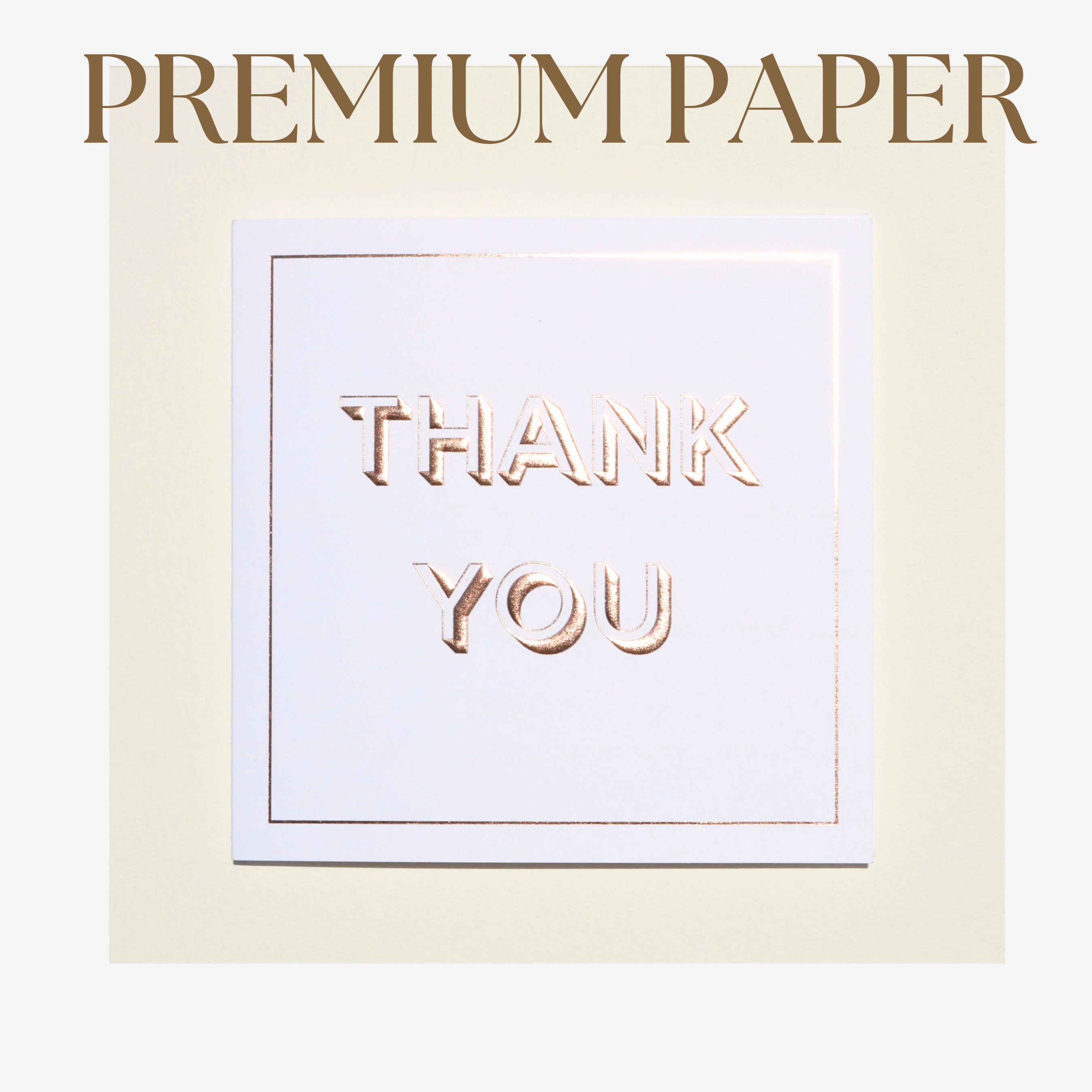 Nuoerp 3 Pack Thank You Cards with Envelopes, Letterpress Rose Gold Foil on Premium Cotton Paper, Premium 6x6 Cards for All Occasions, Wedding, Bridal Shower, Gratitude for Special Occasions, Blank Inside for Personal Message (3 Pack) Nuoerp