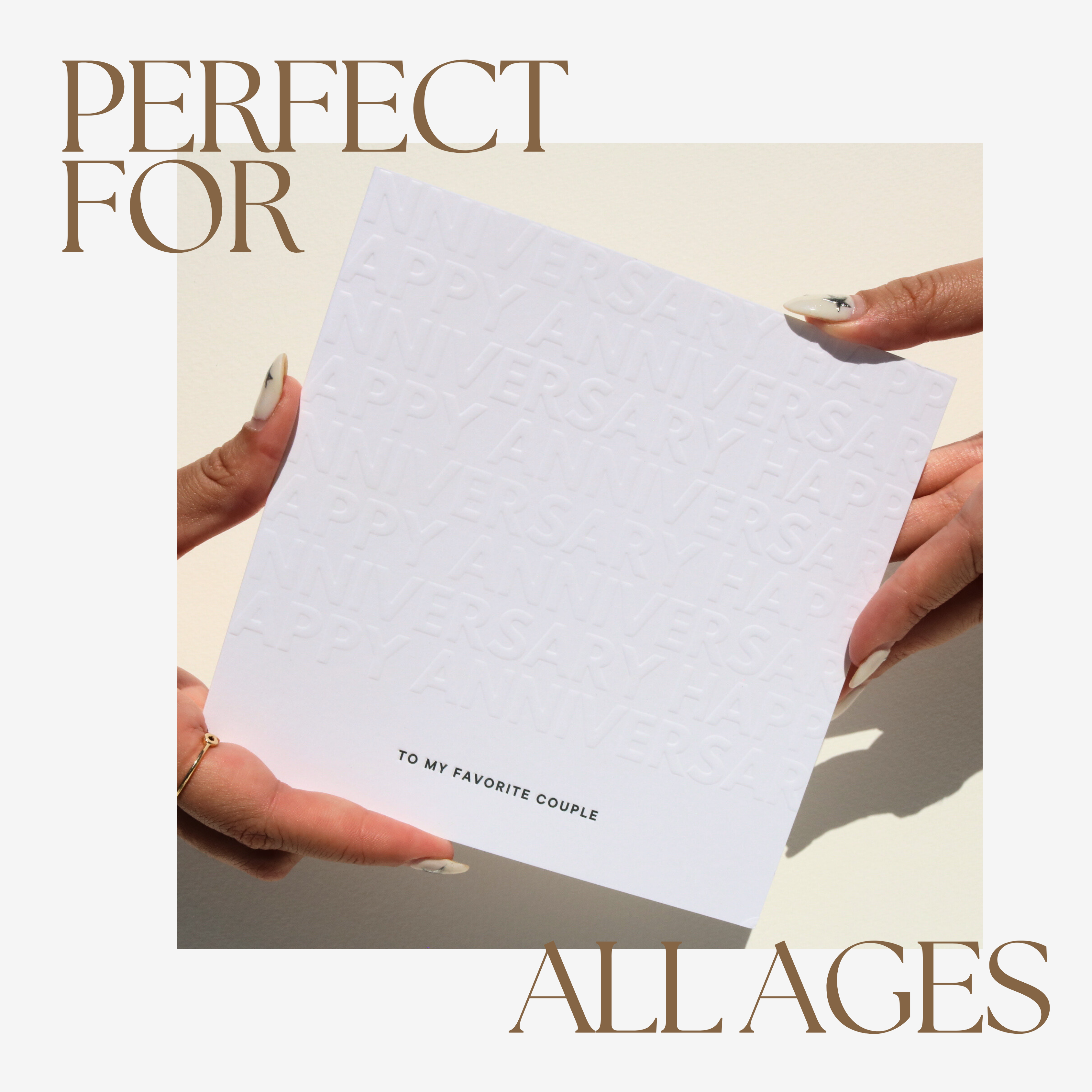 Nuoerp 2 Pack Anniversary Greeting Cards with Envelopes, Blind Embossed Greeting Cards on Premium Cotton Paper, Premium 6x6 Thank You Cards for Parents, Couples, Wedding Celebration (2 Pack) Nuoerp Printing